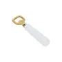 Premium Omari White Marble Bottle Opener - Elegant Bar Accessory for Wine, Beer & Soda Bottles - Perfect for Home Bars, Parties & Gifts