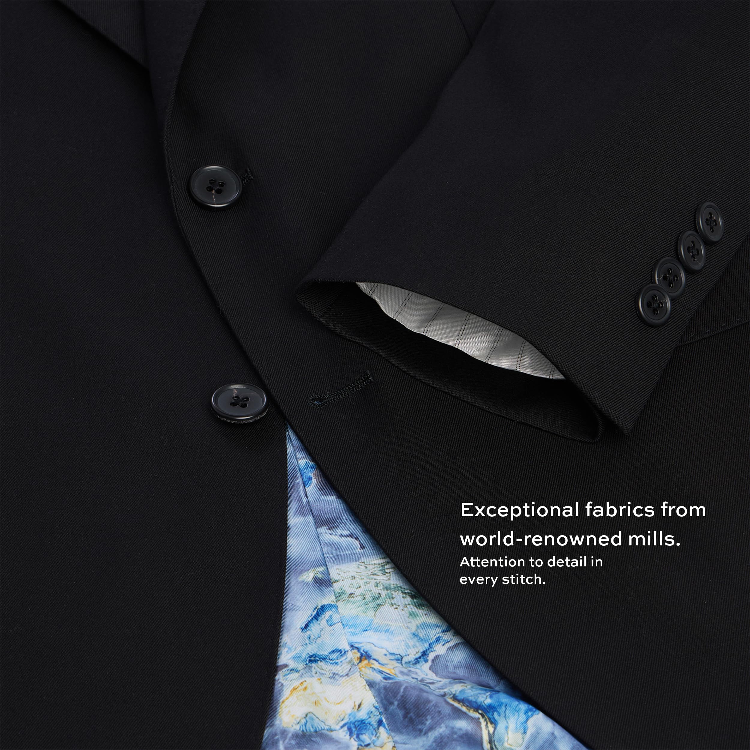 Premium Men's Tailored Fit Mercantile Jacket - Elegant Slim Fit Suit Blazer for Business & Formal Wear | Office, Wedding & Special Occasions