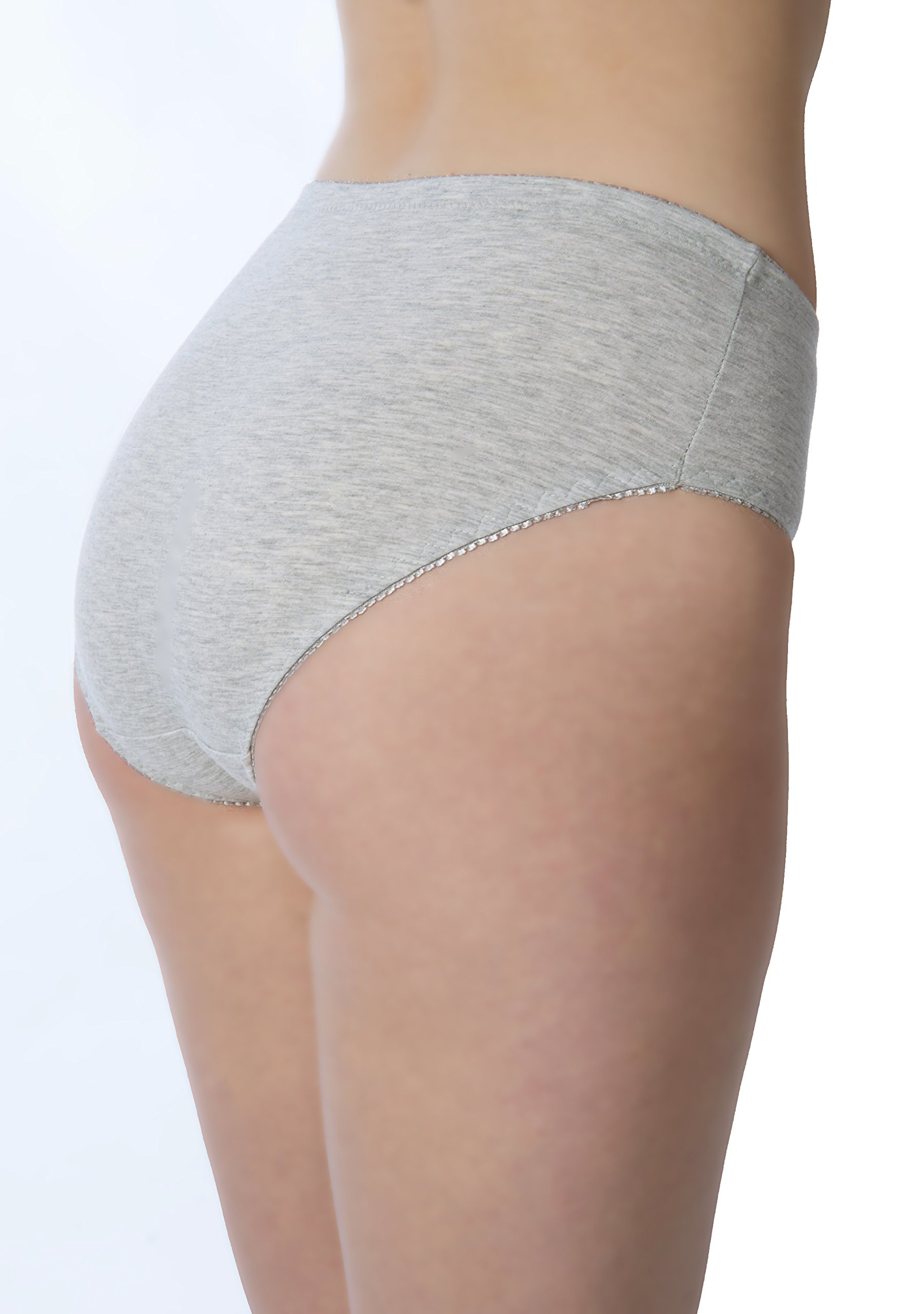 4-Pack Women's Cotton Spandex High Cut Bikini Underwear - Breathable, Stretchy & Silky Soft Comfort - Perfect for Yoga, Beach & Everyday Wear