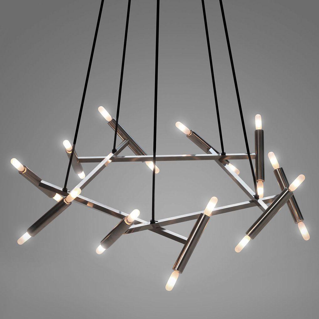 Elegant Le Diamant Crystal Chandelier - Luxury Ceiling Light Fixture for Dining Room, Living Room & Bedroom Decor