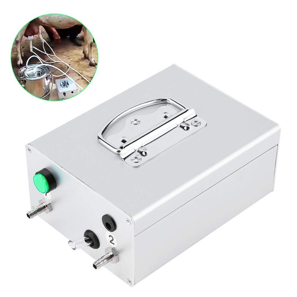 12V Electric Milking Machine - Aluminum Alloy Pulsation Vacuum Pump for Goats, Cows & Sheep | Portable Dairy Milker for Farms & Homesteads | Livestock Equipment for Small & Large Scale Milk Production