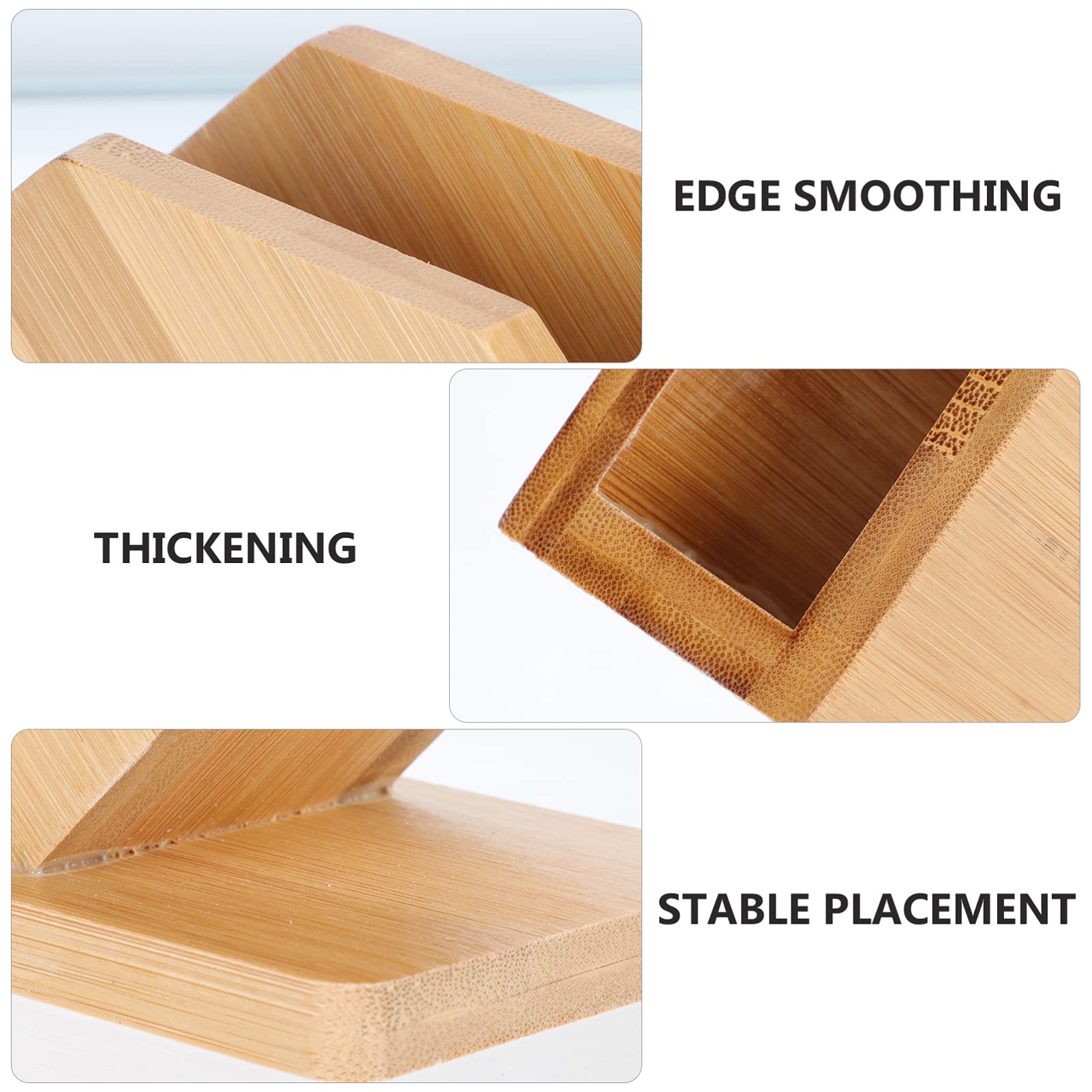 1pc Bamboo Tissue Box Holder - Decorative Desktop Napkin Rack for Home & Hotel Use - Household Tissue Stand with Fan Design - Perfect for Dining Table, Office Desk, and Kitchen Counter Organization