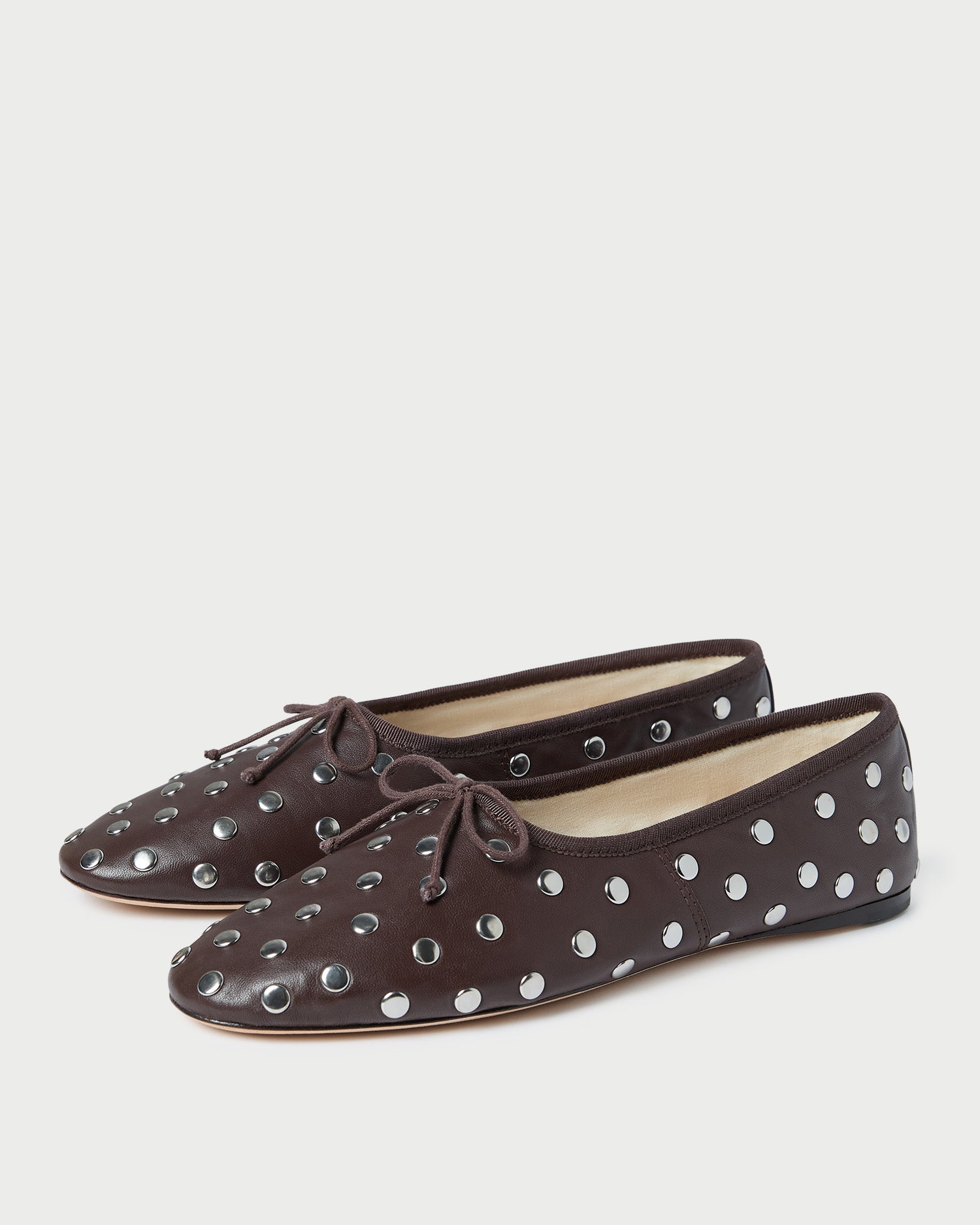 Landon Women's Espresso/Silver Ballet Flats - Comfortable & Stylish Slip-On Shoes for Work, Office, and Casual Wear