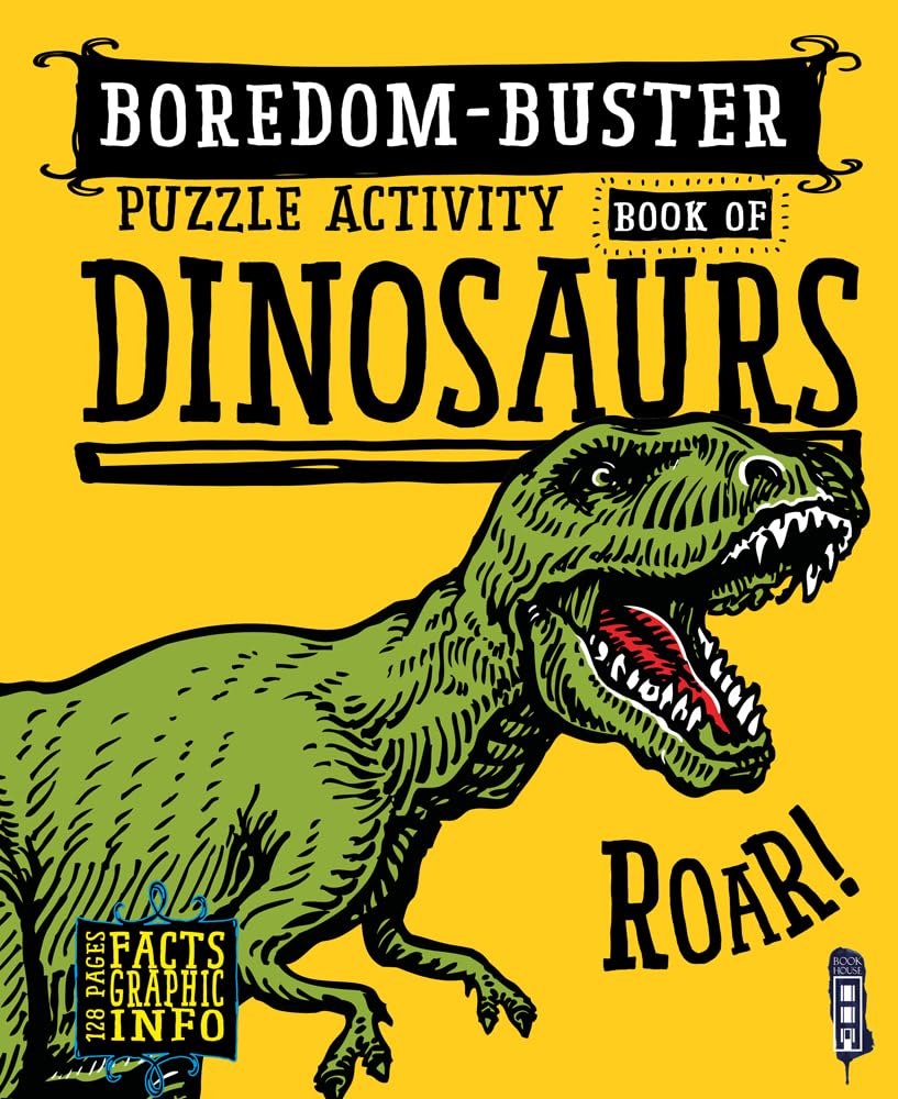 Dinosaur Puzzle Activity Book for Kids - Fun & Educational Brain Teasers for Travel, Classroom & Rainy Day Activities