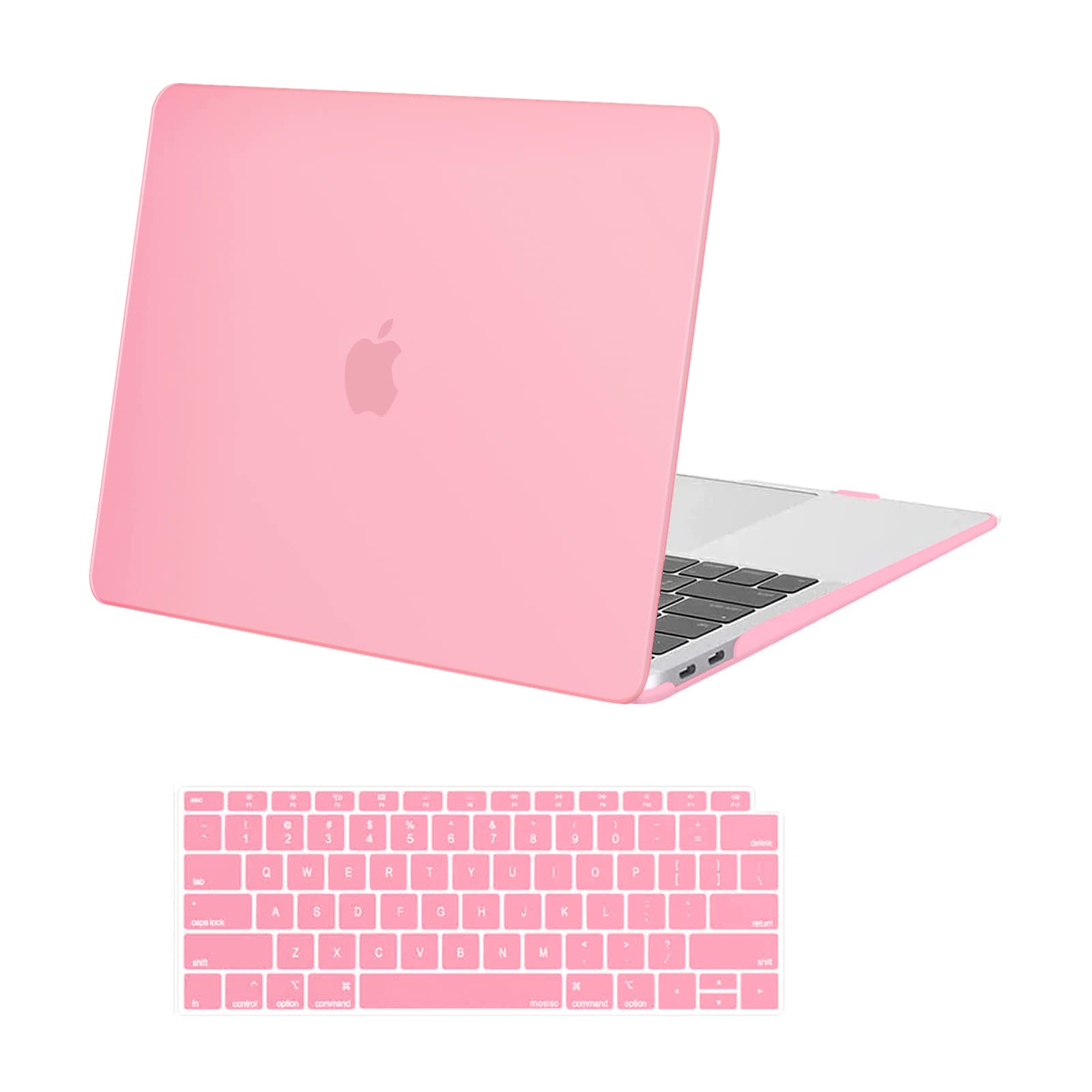 MOSISO Hard Shell Case for MacBook Air 13.3 Inch (2022 2021 2020 2019 2018 Models A2337 M1 A2179 A1932) - Pink Protective Cover with Keyboard Protector | Perfect for Work, Travel & School Use