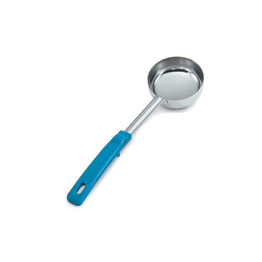 Vollrath 6 Oz Solid Spoodle with Teal Handle - Perfect for Cooking, Baking, and Food Service Use