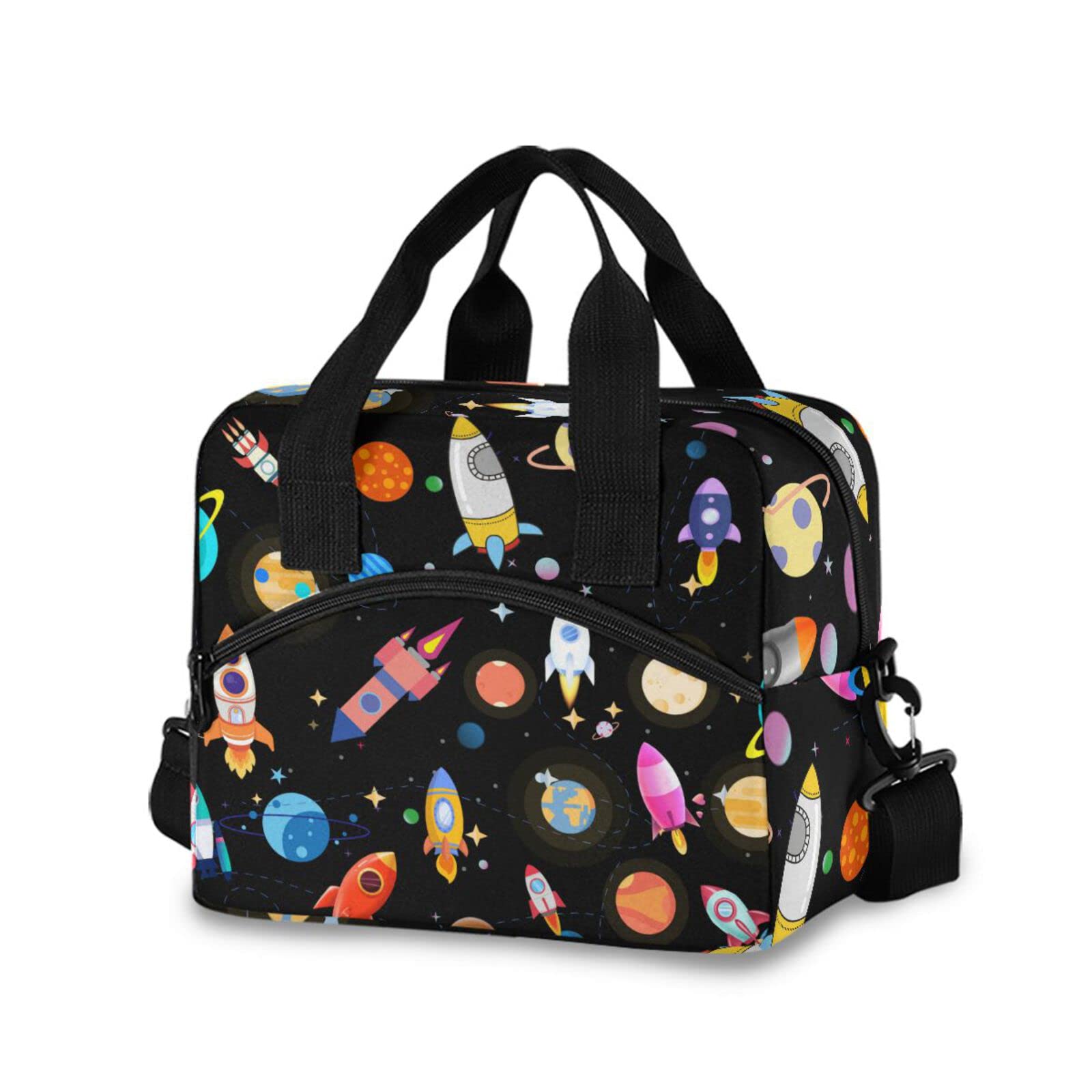 **CBBYY Planet Rocket Insulated Lunch Bag for Women & Men - Reusable Thermal Lunch Box with Adjustable Shoulder Straps - Perfect for Work, School, Picnic & Outdoor Activities**