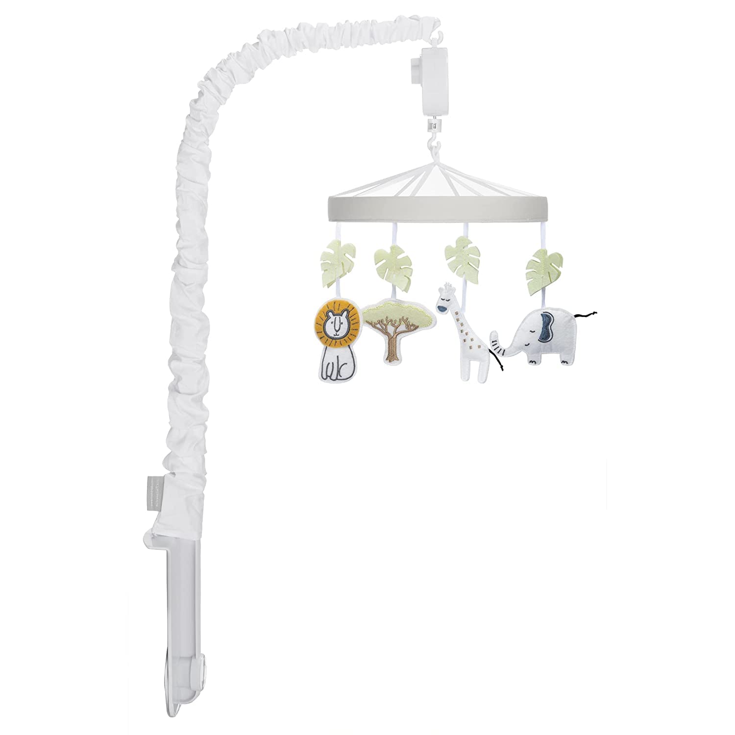 Trend Lab Tanzania Baby Crib Mobile with Soothing Music & Rotating Animals - Fits Standard Crib Rails - Perfect for Nursery Decor & Infant Sleep Aid