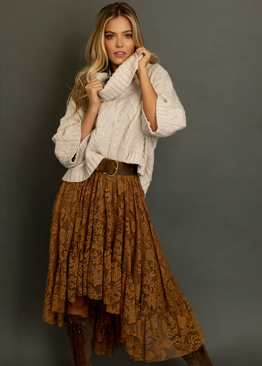 Nikkola Cream Sweater for Women | Soft & Cozy Knit Pullover | Perfect for Fall & Winter Outfits