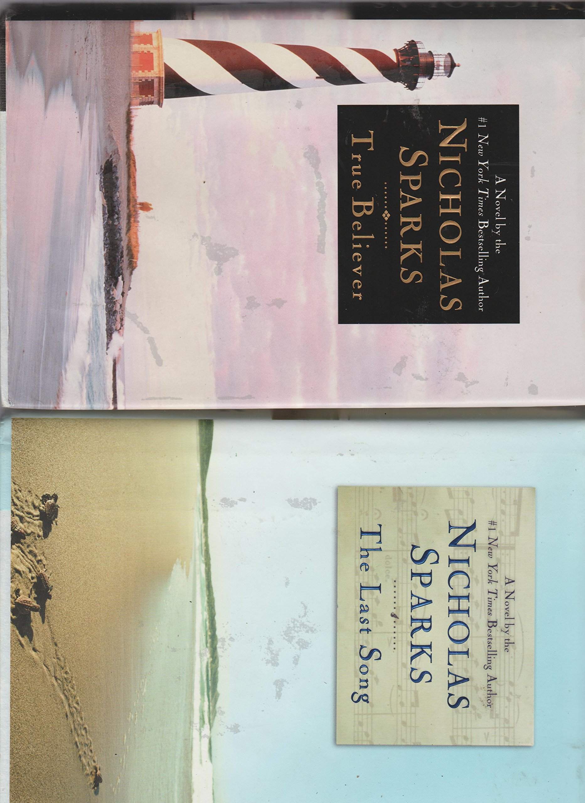 Nicholas Sparks 4-Book Collection - The Last Song, The Notebook, Message In A Bottle & True Believer - Perfect for Romance Readers & Book Club Discussions