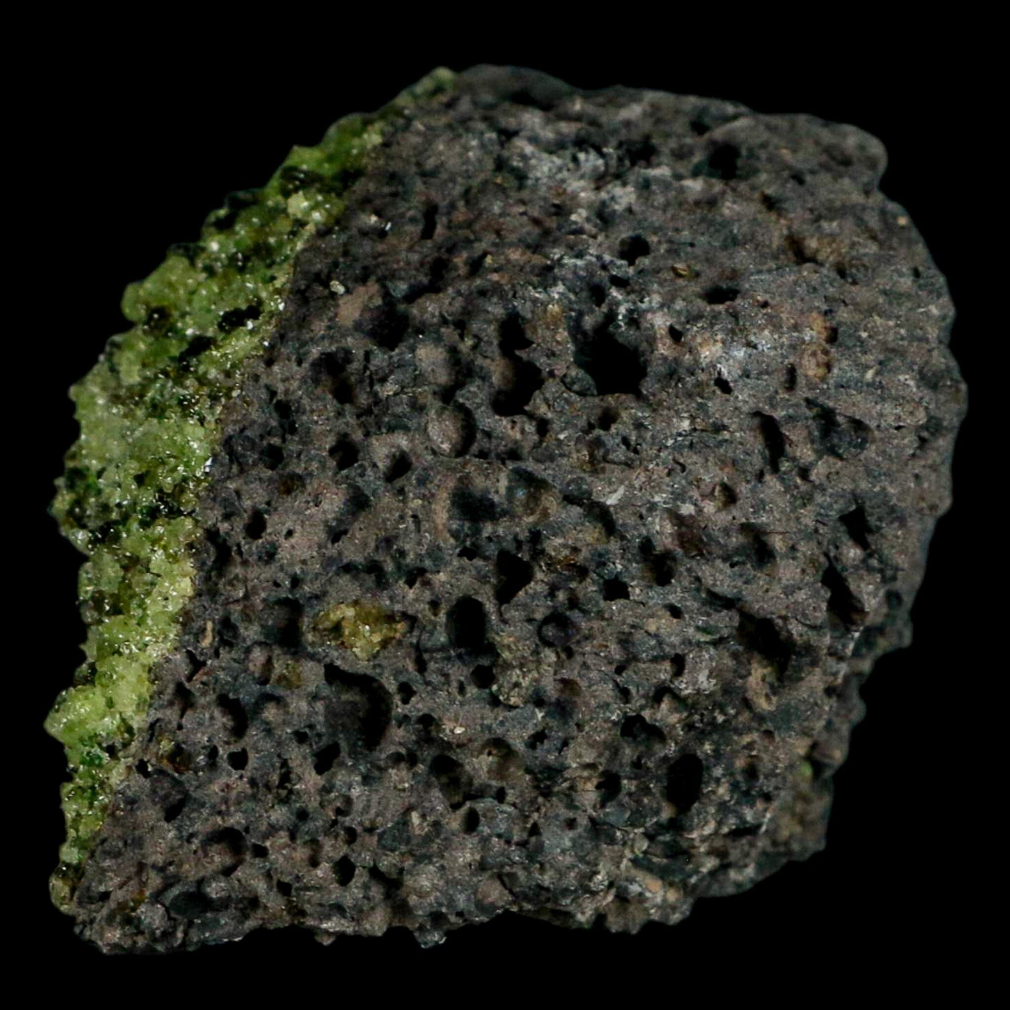 Natural XL 3.9 Emerald Peridot Crystal Minerals on Volcanic Rock from Gila, Arizona - Perfect for Gem Collectors, Jewelry Making & Home Decor