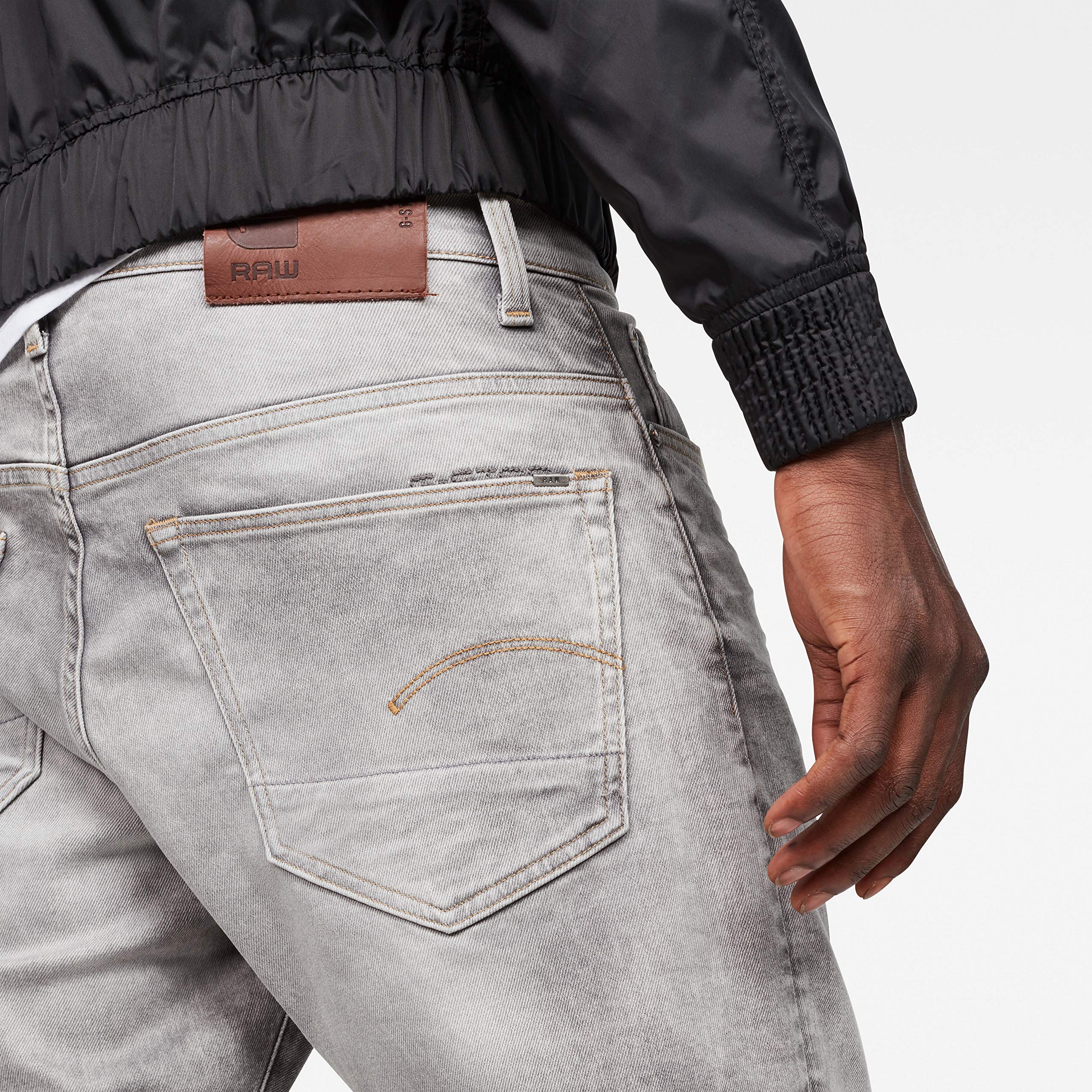 G-STAR RAW Men's 3301 Straight Tapered Jeans - 27W x 32L Light Aged Denim | Slim Fit Stretch Comfort | Casual & Workwear Style for Everyday Wear