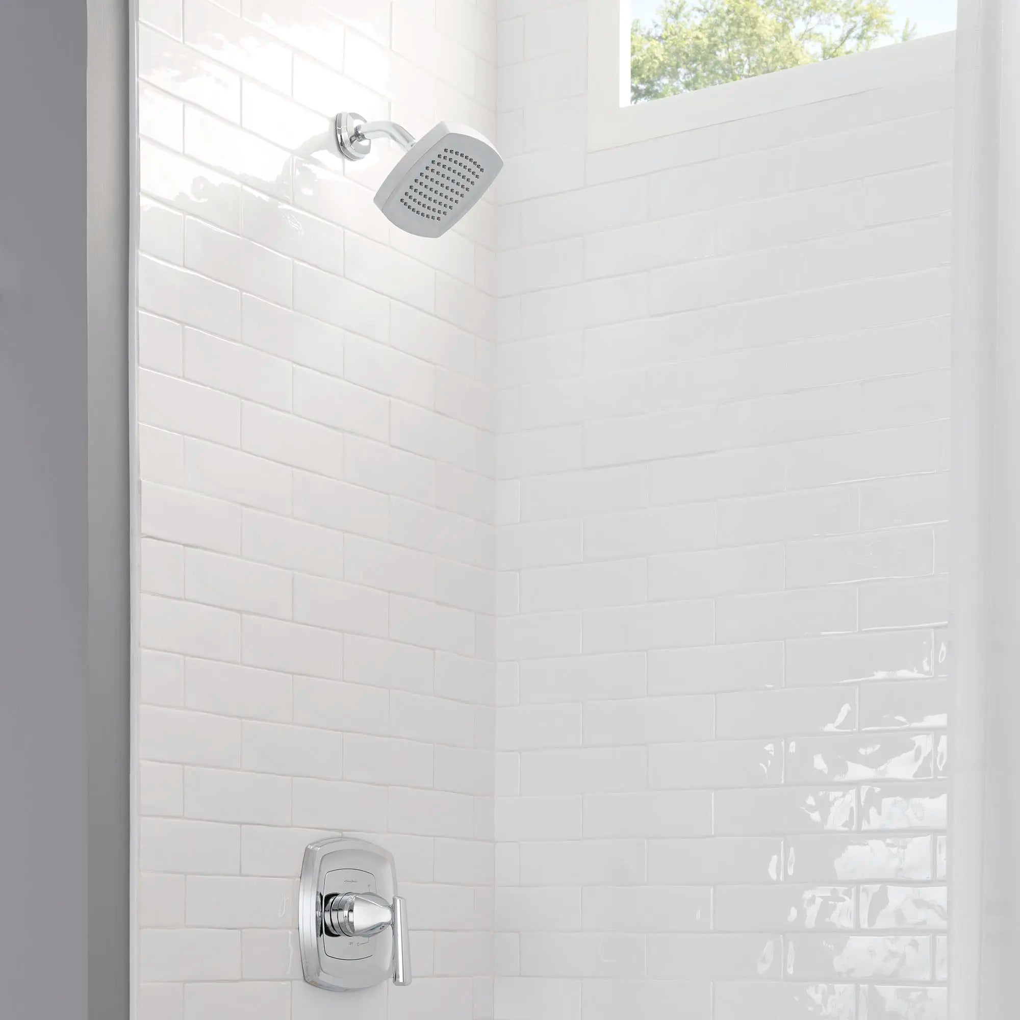Edgemere® 2.5 GPM/9.5 LPM Shower Trim Kit with Showerhead - Double Ceramic Pressure Balance Cartridge & Lever Handle - Perfect for Bathroom Renovation & Modern Home Upgrades