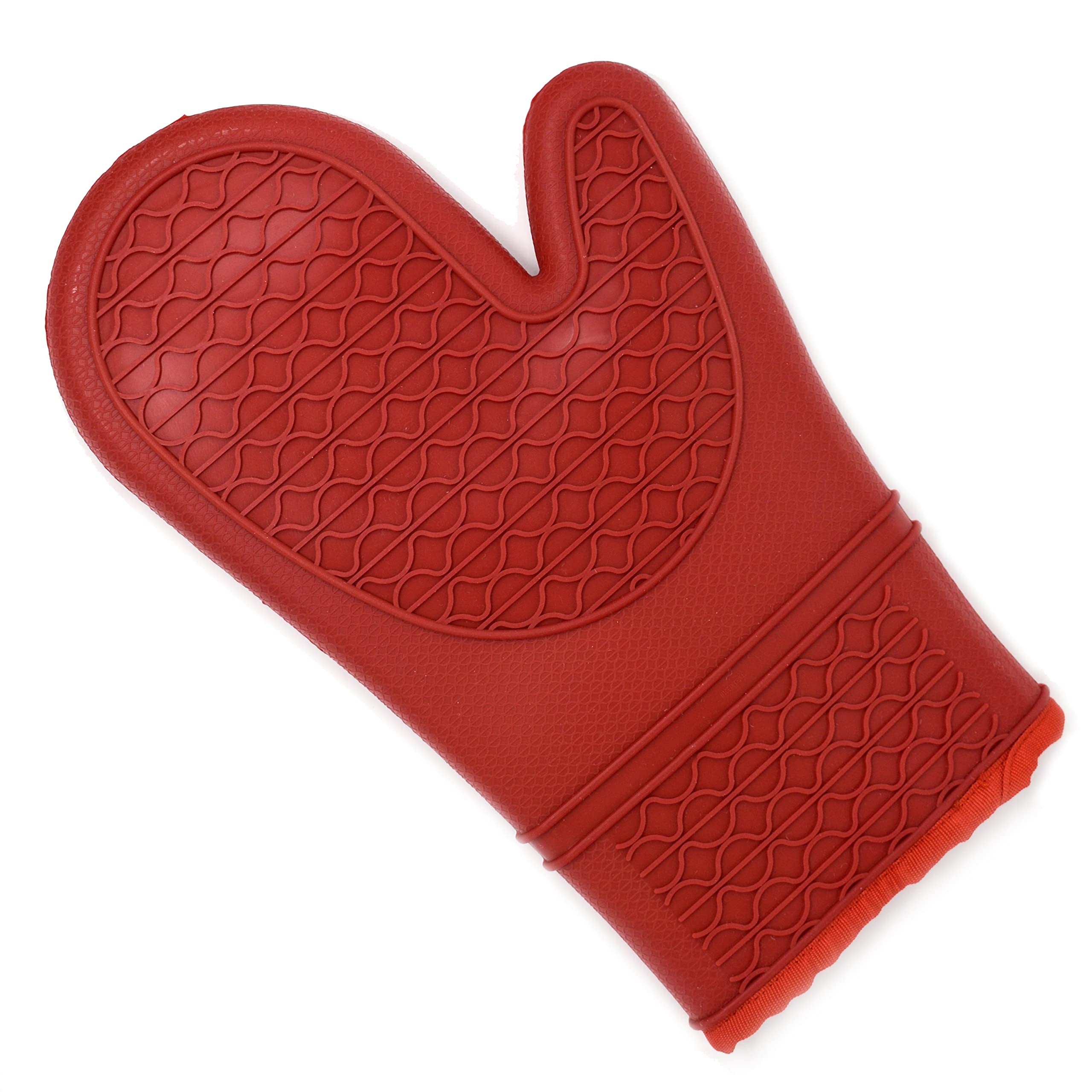 Norpro Premium Heat-Resistant Silicone & Fabric Oven Mitts - Best Kitchen Gloves for Baking, Grilling & Cooking - Perfect for BBQ, Roasting & Handling Hot Pots/Pans