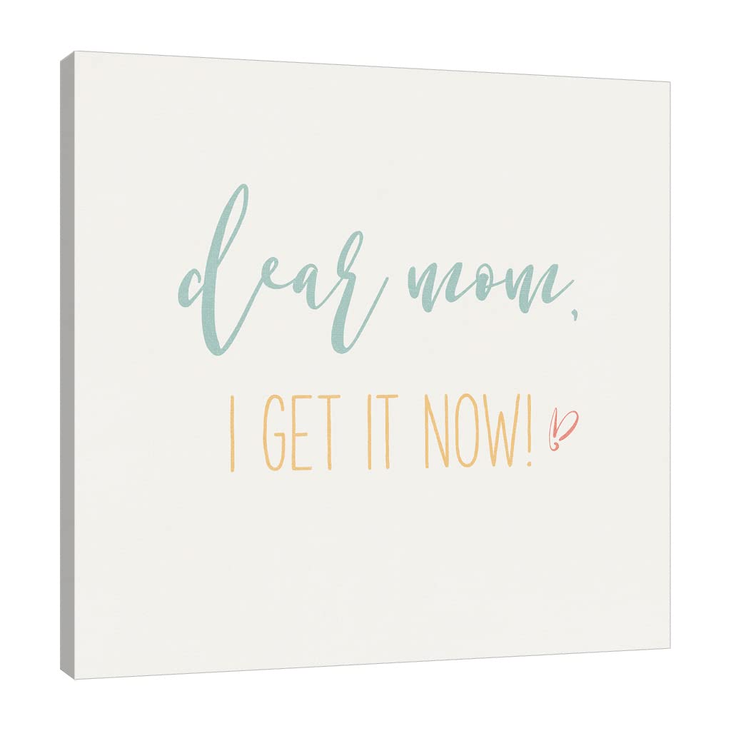 Jaxson Rea 'Mom Inspiration' Colorful Gallery Wrapped Canvas Art Print - 48x48 Inch Wall Decor for Living Room, Bedroom & Office by Wild Apple Portfolio