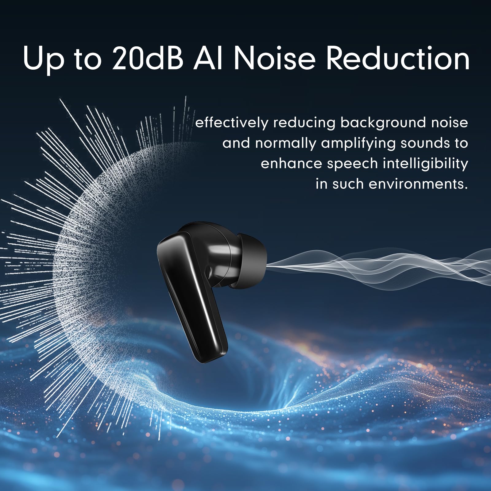 Rechargeable 64-Channel WDRC Hearing Aids for Seniors & Adults - Bluetooth OTC Hearing Amplifier with Noise Cancellation & Dual Microphone (Black) - Ideal for TV Watching, Phone Calls & Social Gatherings