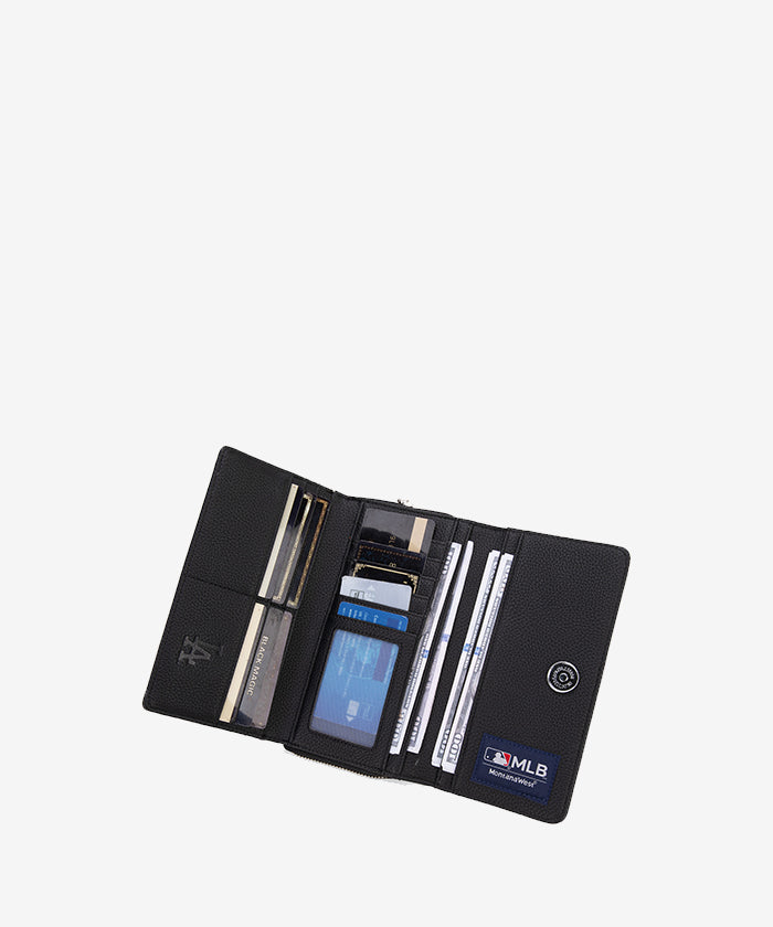Authentic MLB Los Angeles Dodgers Genuine Leather Wallet for Men - Premium Bifold Credit Card Holder - Perfect for Baseball Fans & Game Day Accessories