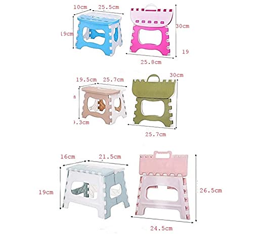 Multi-Purpose Foldable Step Stool for Kitchen & Home - Light Pink | Non-Slip Compact Step Ladder for Reaching High Shelves, Cabinets & Storage | Perfect for Elderly, Kids & Short Adults