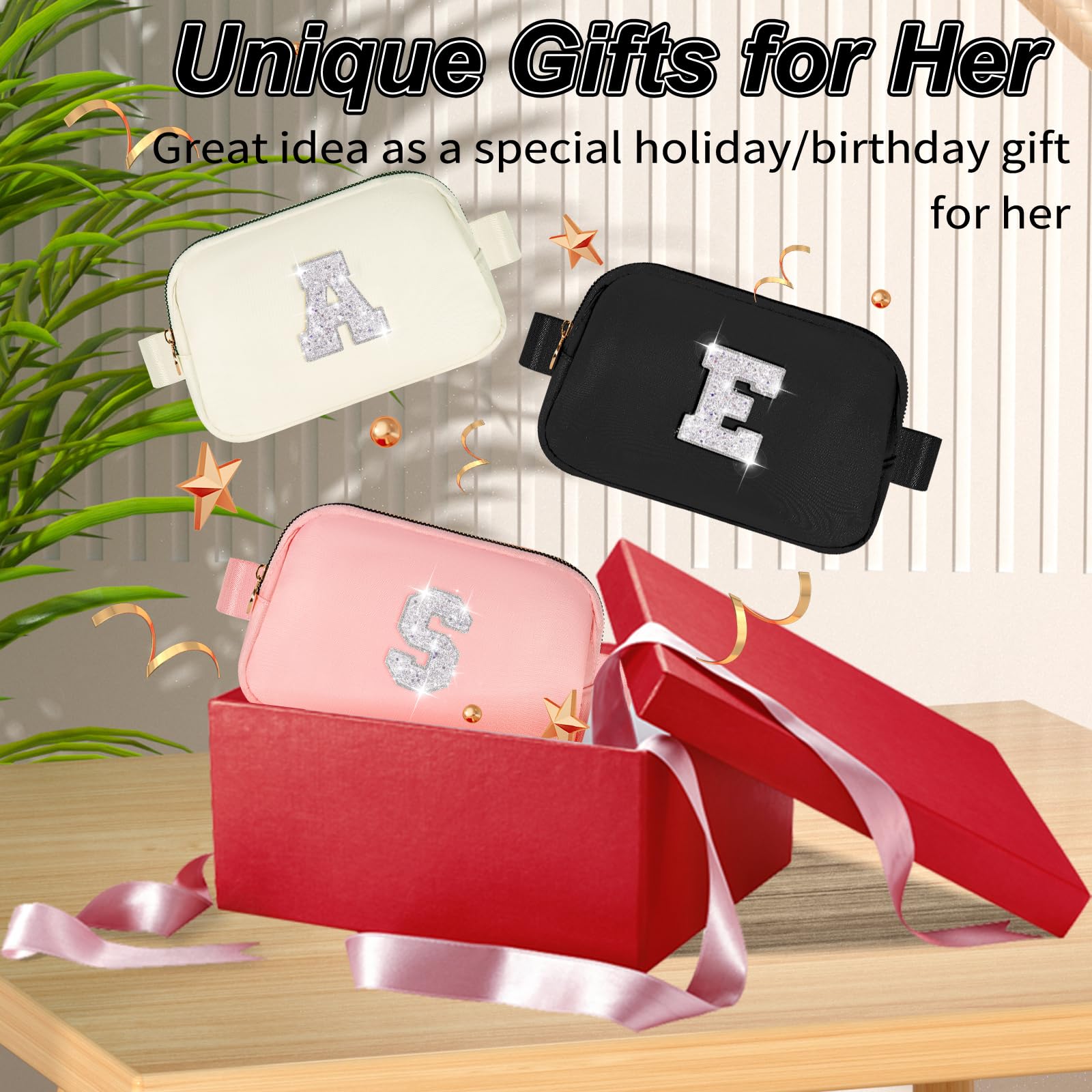 Trendy Crossbody Belt Bag for Girls & Teens - Stylish Birthday Gift for Daughter, Sister & Friends - Travel Essentials & Fashion Accessory - White & Black - Perfect for School, Shopping & Travel