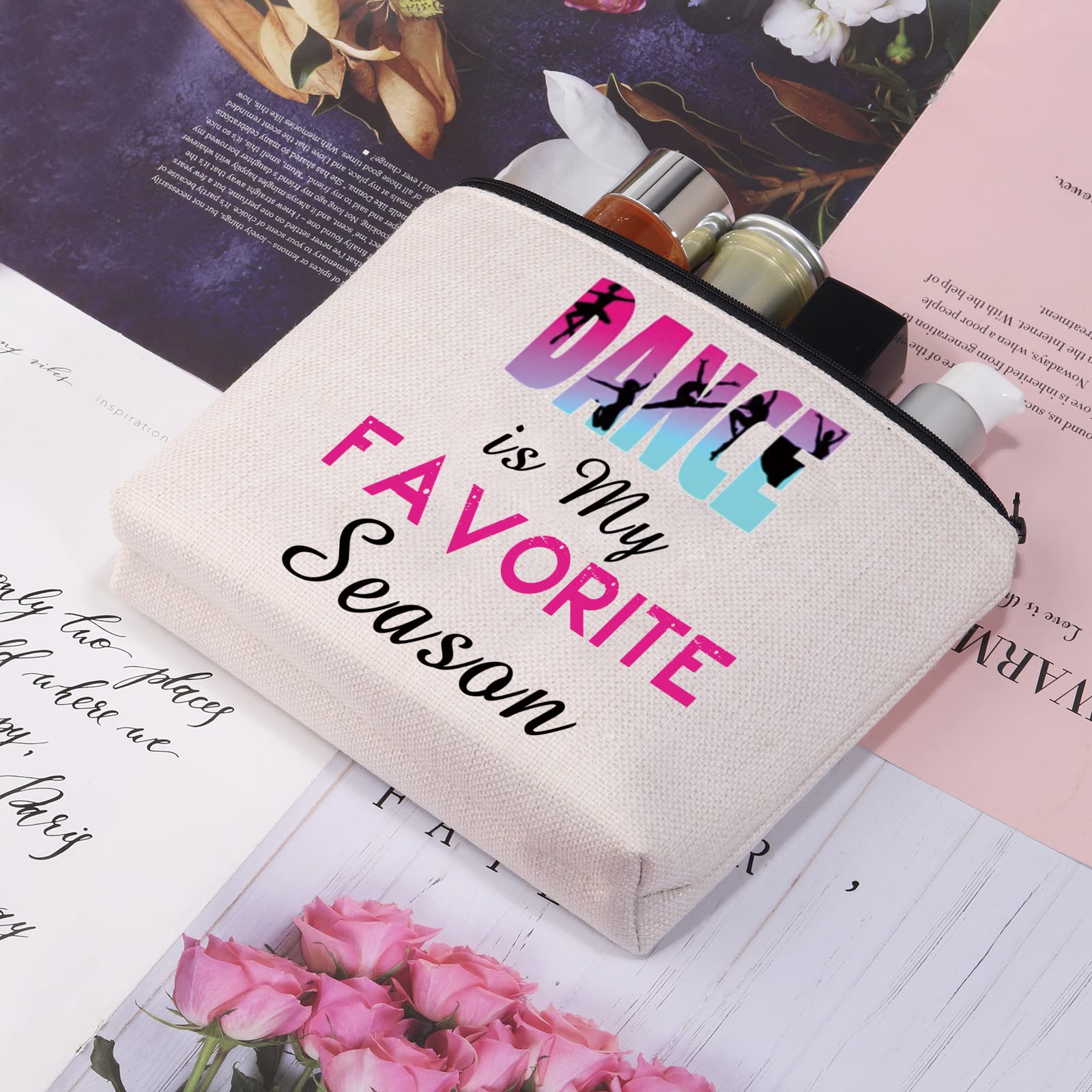 CMNIM Dancer Makeup Bag - Perfect Gift for Dance Lovers & Instructors, Ideal for Recitals, Dance Classes, and Travel Essentials