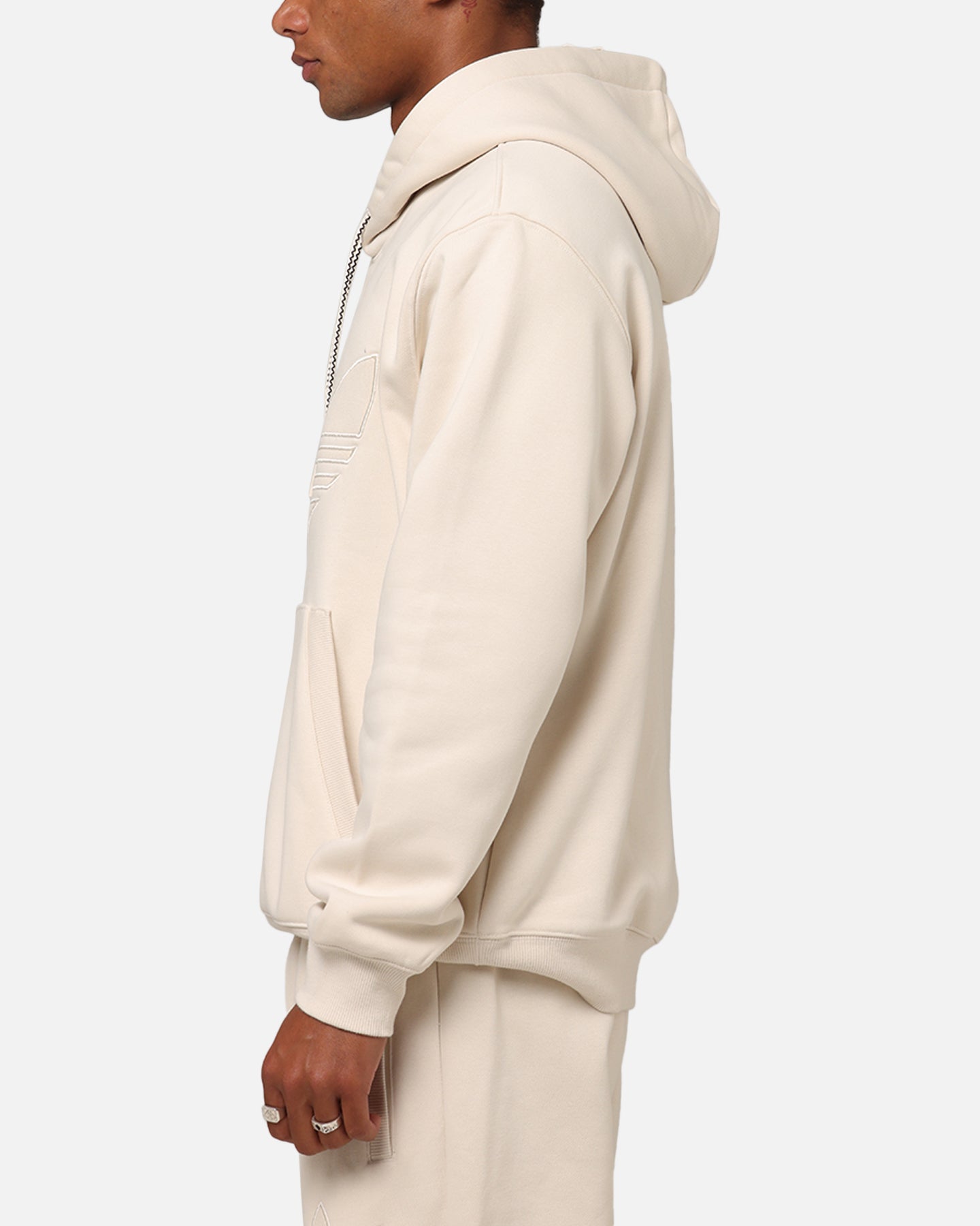 Adidas Originals 70's Hoodie - Wonder White | Vintage-Inspired Unisex Pullover Sweatshirt | Perfect for Casual Wear, Street Style & Gym Outfits
