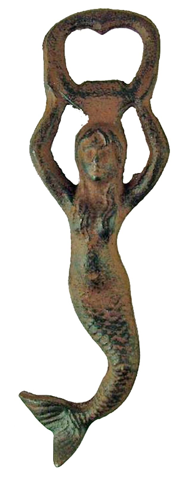 Vintage Iron Mermaid Bottle Opener - Rustic Antique Style Metal Beer Bottle Cap Remover - Perfect for Beach Parties, Nautical Decor & Home Bar Accessories