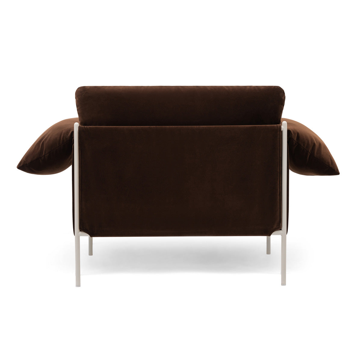 Alva Armchair with Nougat Frame & Avalon Piccolo Fabric - Modern Accent Chair for Living Room, Bedroom, or Office - Comfortable Lounge Seating for Home Decor