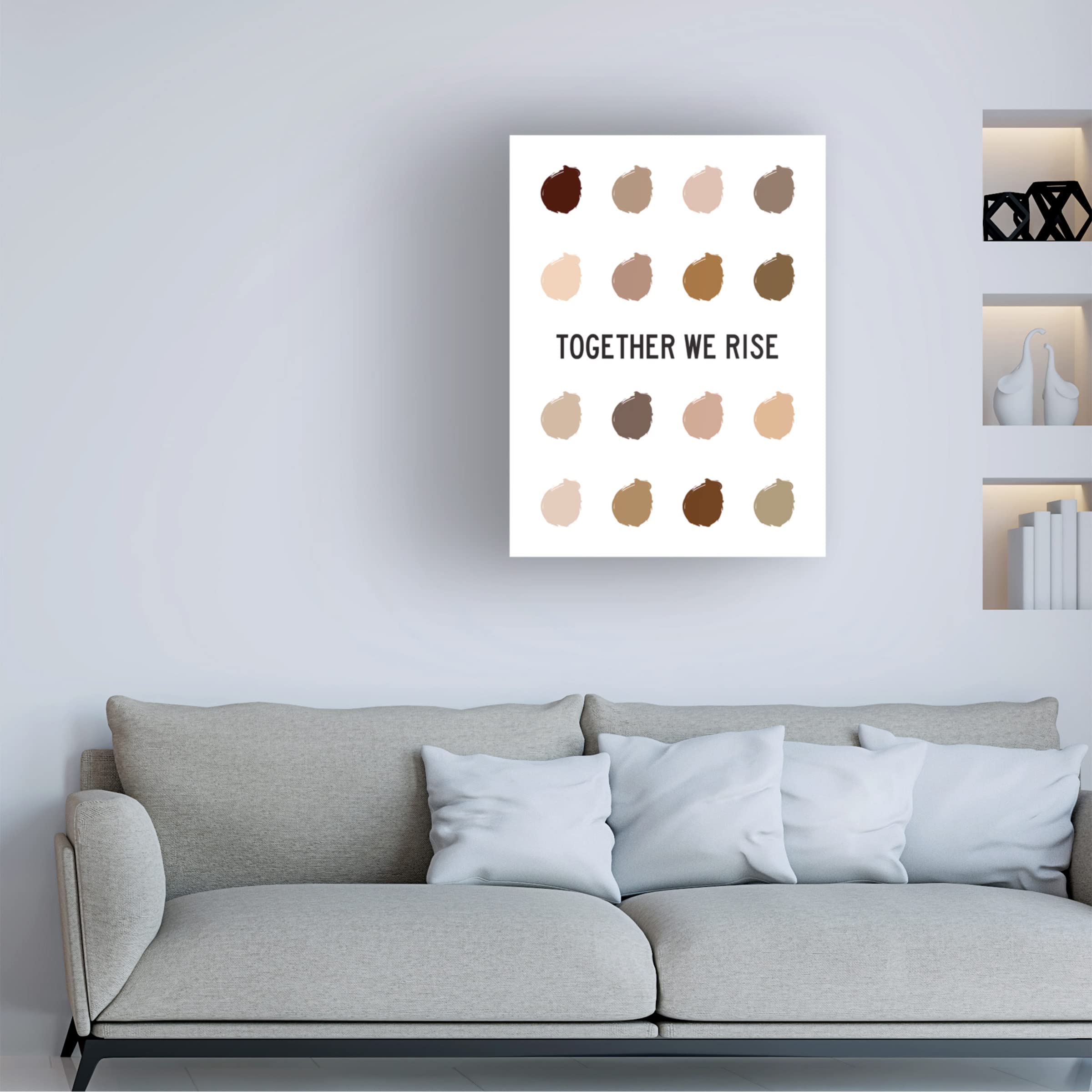 Trademark Fine Art 'Together We Rise' Canvas Wall Art by Tenisha Proctor - Inspirational Home Decor for Living Room, Bedroom & Office