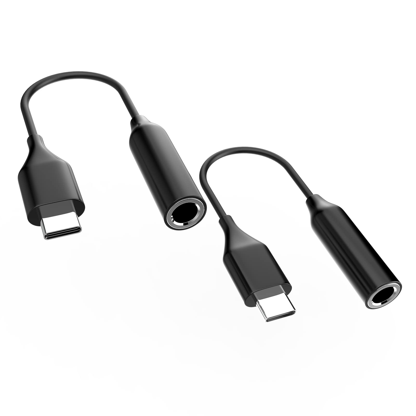 3.5mm to USB C Audio Cable (2-Pack) - DAC Headphone Adapter & AUX Dongle for Galaxy S20/S21/Note10/Z Flip3 & iPad Pro/Air 4 - Perfect for Music, Gaming & Conference Calls