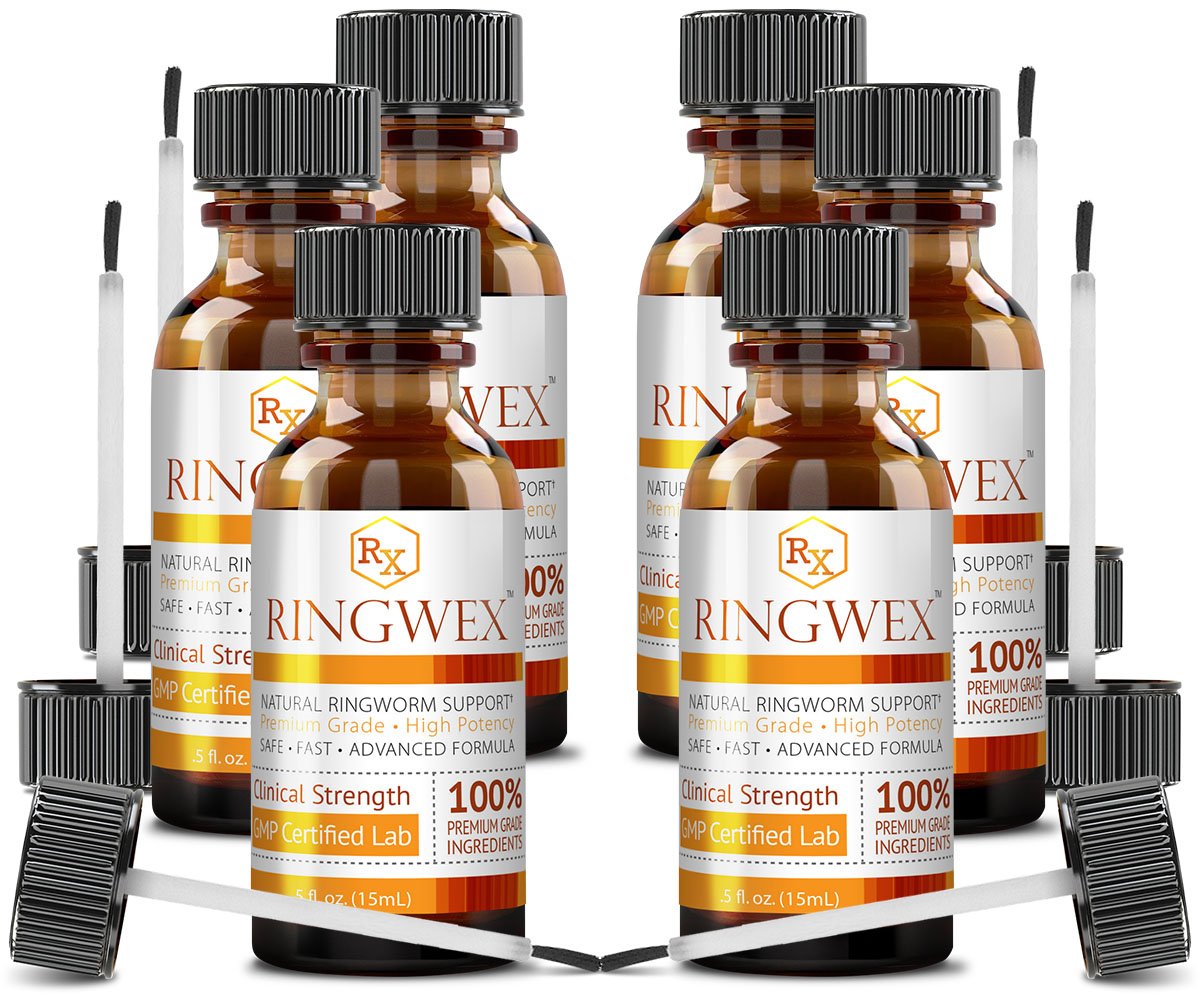 Approved Science® RINGWEX - All Natural Ringworm Treatment with Undecylenic Acid - Targets Deep-Rooted Symptoms - 6 Bottles - Effective for Athlete's Foot, Jock Itch & Skin Fungal Infections