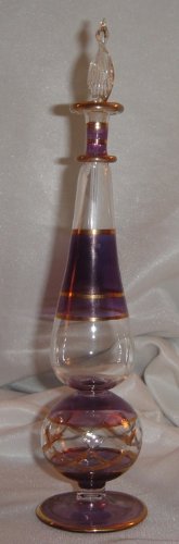 Hand Blown Egyptian Perfume Bottle - Elegant Glass Decanter for Weddings, Party Favors & Unique Gifts (EPB-7-020) - Perfect for Home Decor, Bridal Showers & Luxury Fragrance Storage