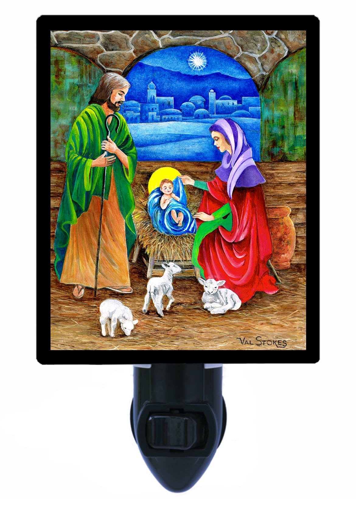 Nativity LED Night Light - Holy Child Christmas Decor for Bedroom, Nursery & Holiday Home Ambiance
