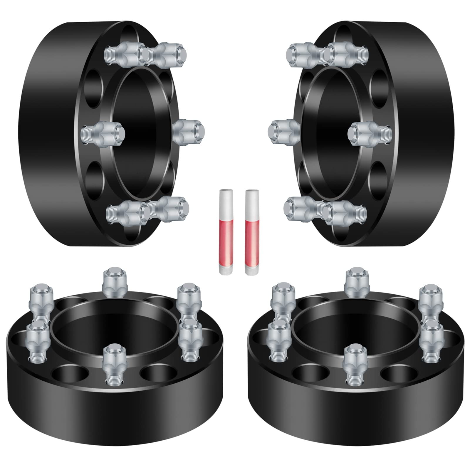 2 Inch 6x5.5 to 6x139.7 Wheel Spacers for Toyota 4Runner, Land Cruiser, Tacoma, Tundra, FJ Cruiser | Dodge D50, Raider, Ram 50 | 12x1.5 Studs & 106mm Bore | Off-Roading, Lifted Trucks & Custom Fitment