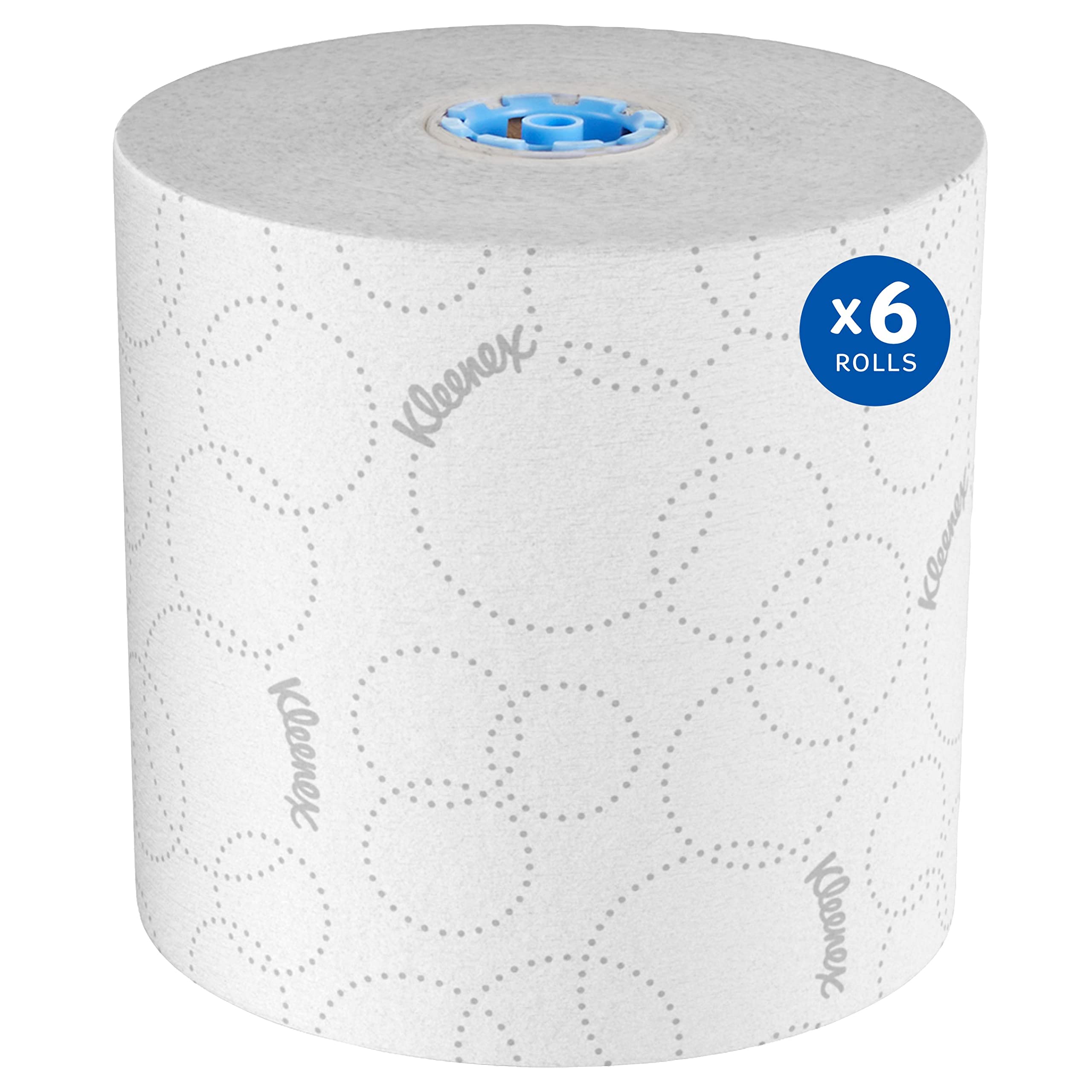Kleenex Professional Hard Roll Paper Towels Bulk 54471 - Premium Absorbent White Towels for Scott Blue Core Dispensers (6 Rolls x 500ft, 3000ft/Case) - Ideal for Commercial Kitchens, Office Restrooms & Industrial Cleaning