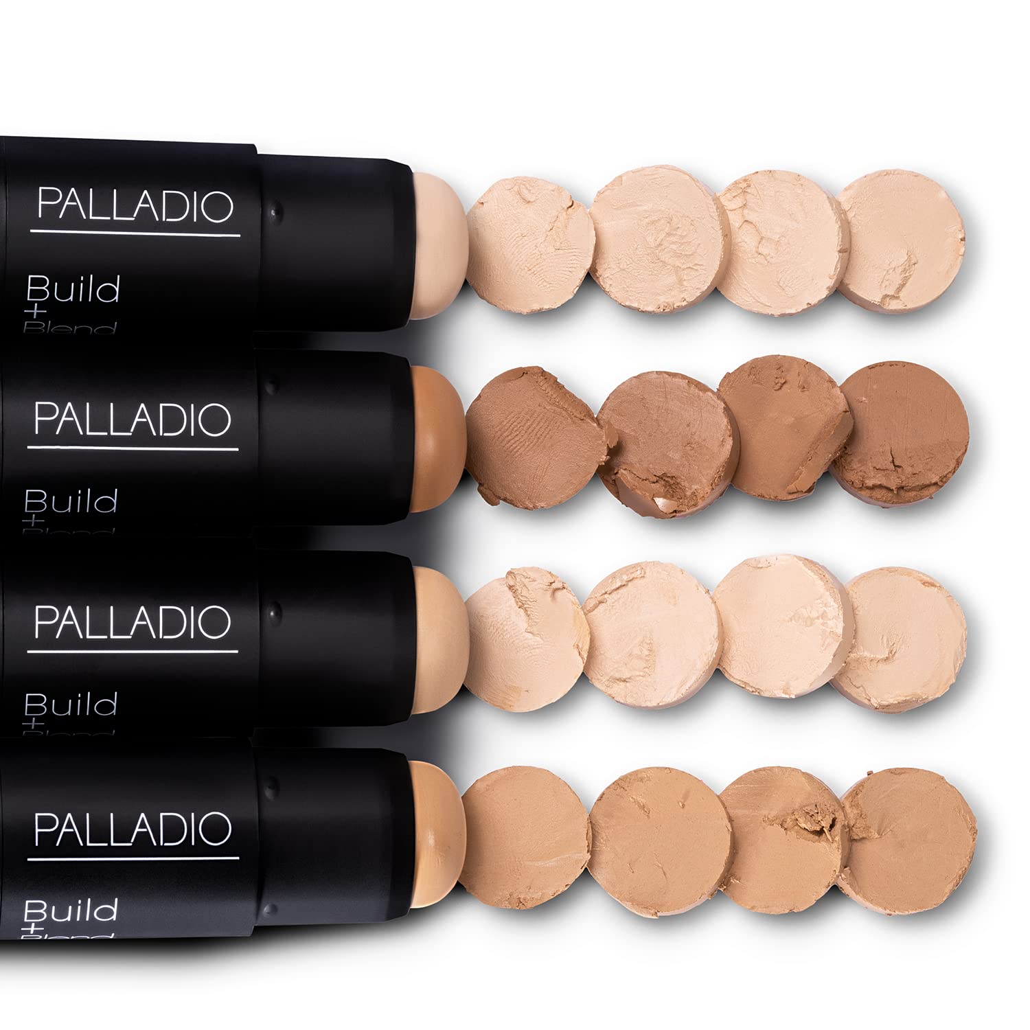 Palladio BUILD + BLEND Foundation Stick & Contour Stick - Mocha 0.25oz | Professional Cream Makeup for Flawless Face | Perfect for Everyday Wear, Photo Shoots & Special Occasions