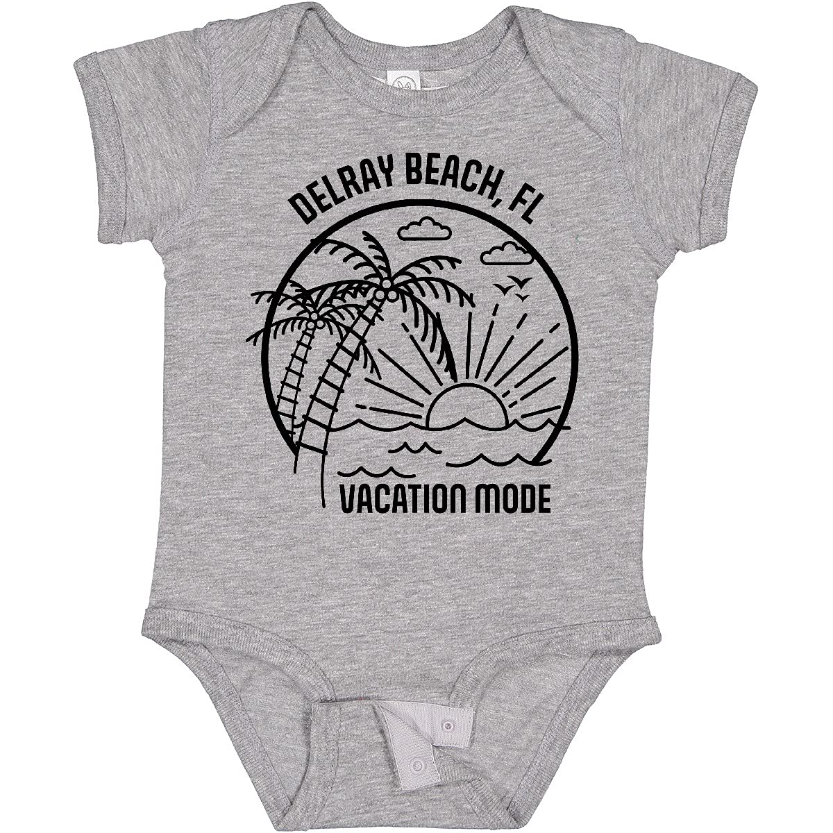 Inktastic Summer Vacation Mode Delray Beach Florida Baby Bodysuit - Cute Florida-Themed Onesie for Infants & Toddlers - Perfect for Beach Trips, Family Vacations & Summer Outfits
