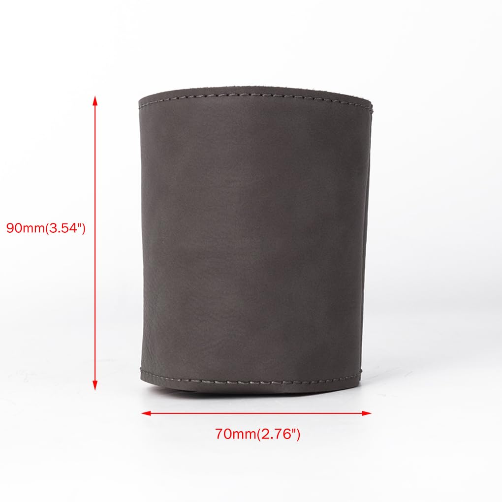 QOMOLANGMA 10PCS Personalized Engraved Leather Can Cooler Holders - Blank Beer & Beverage Can Sleeves for Custom Gifts (Gray, 3.54×2.76 Inches) - Perfect for Weddings, Parties, Camping & Outdoor Events