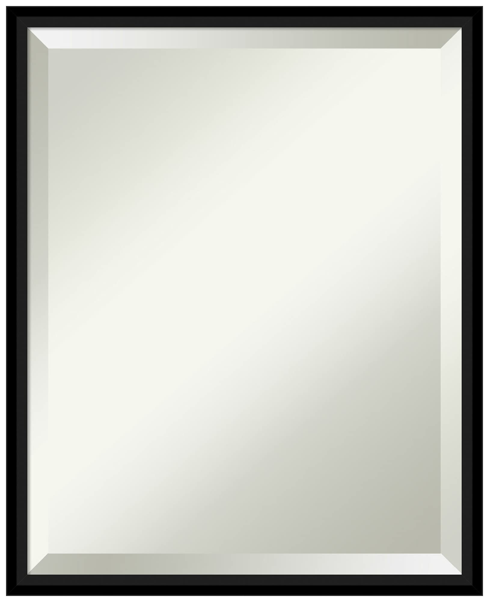 Amanti Art 21x17 Inch Beveled Bathroom Mirror with Arrow Black Frame - Elegant Wall Mirror for Small Spaces, Perfect for Vanity, Powder Room & Bedroom Decor