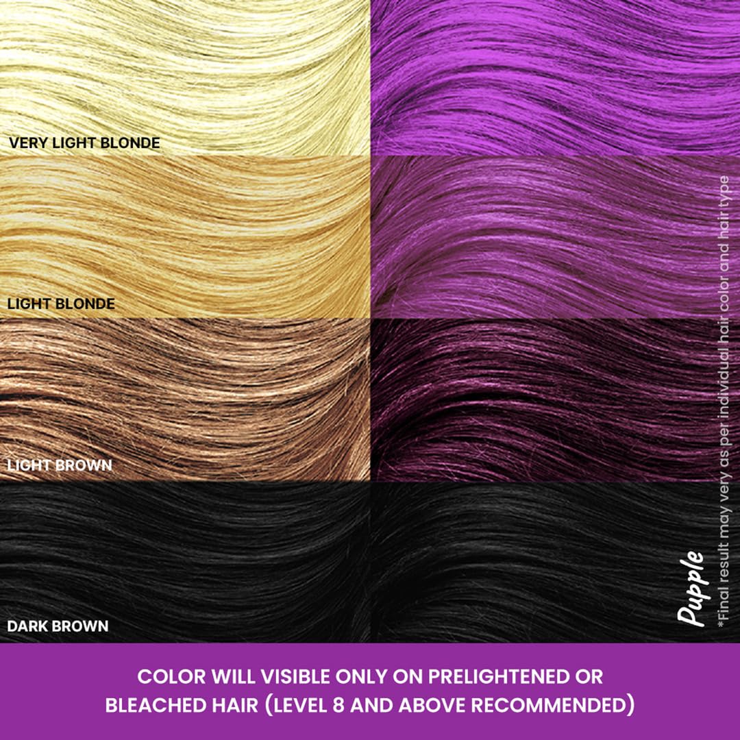 2.Oh! Italian Purple Hair Color DIY Kit - Semi-Permanent Hair Dye with Bleach & Plex for Women & Men | Lightening Kit with Argan Oil | Perfect for Salon-Quality Highlights at Home | Party, Cosplay & Fashion Looks