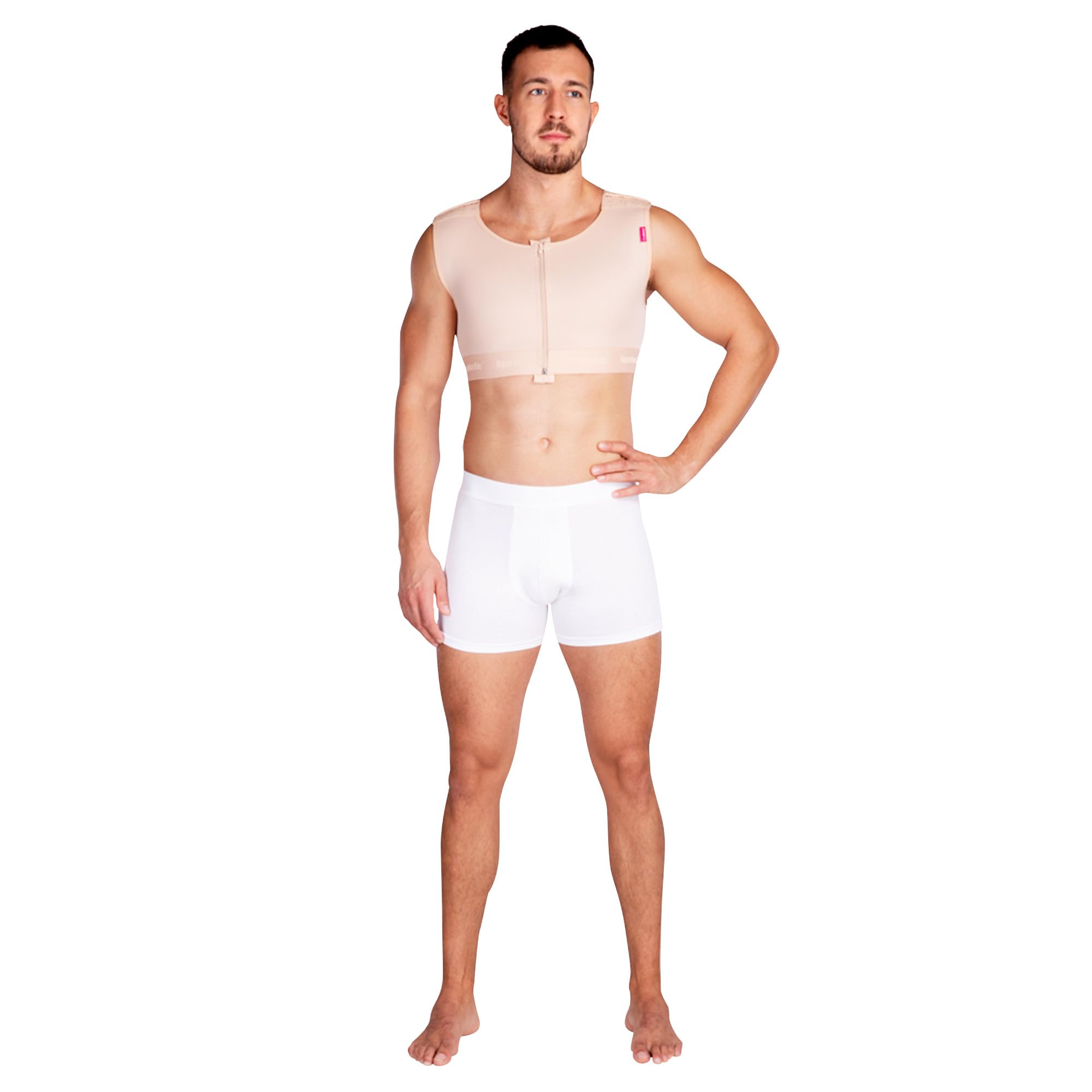 LIPOELASTIC MTmS Comfort - Gynecomastia Compression Vest for Men, Post-Surgery & Daily Wear, Breathable & Supportive Chest Binder for Workouts, Gym & Everyday Activities