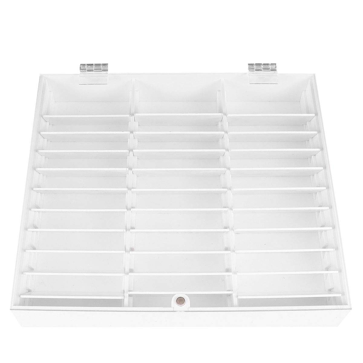 Beaupretty 30 Grids Transparent Nail Art Storage Box - Empty Acrylic Nail Tips Organizer Display Case for Salon & Home Manicure Decorations | Perfect for Nail Artists, DIY Enthusiasts & Professional Use
