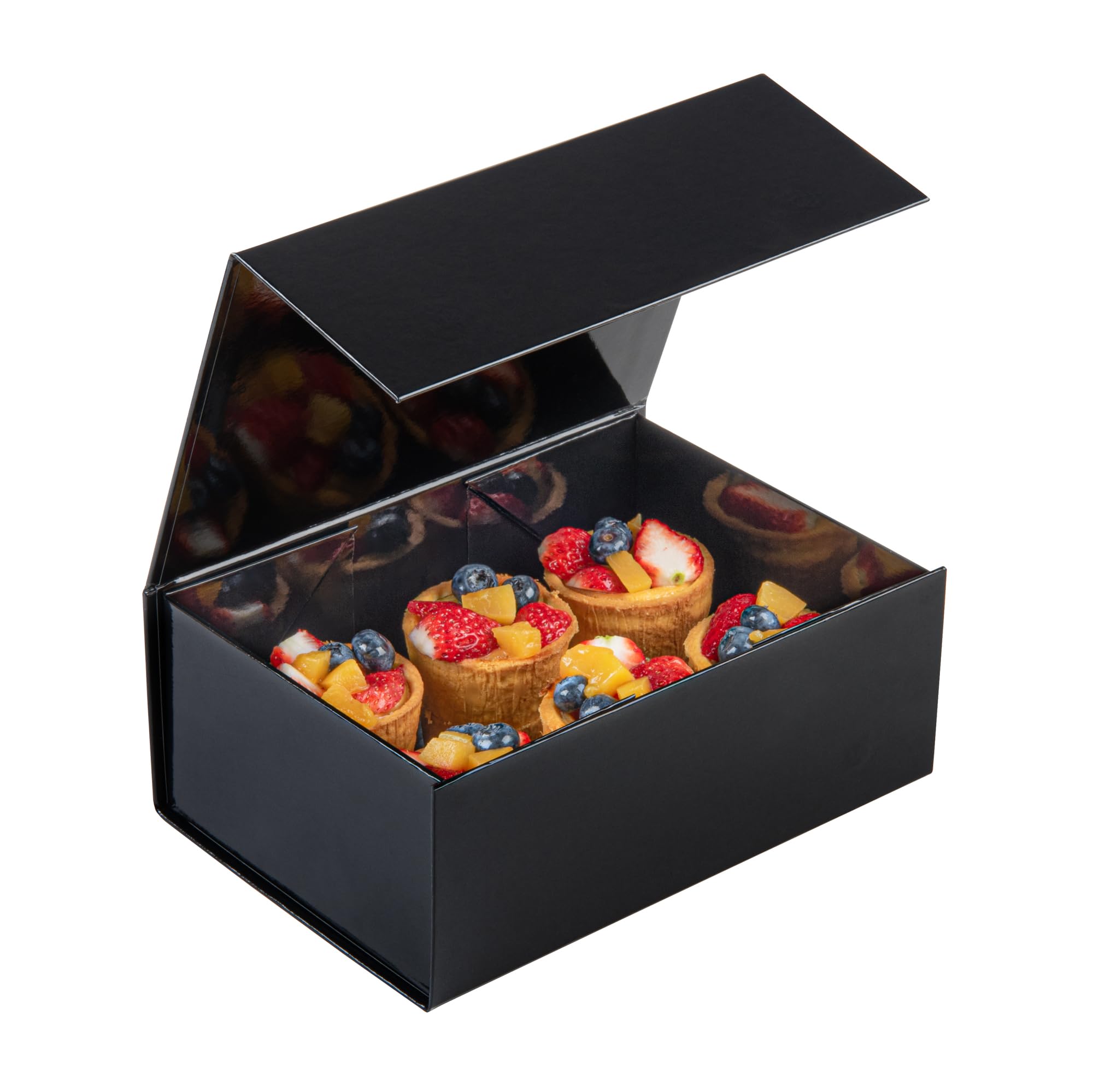 10 Pack Magnetic Gift Boxes 9x6x3.5 Inch - Luxury Black Collapsible Storage Boxes with Built-In Lid for Groomsman & Bridesmaid Proposals | Grease-Resistant Wedding Party Favors, Jewelry & Keepsake Boxes