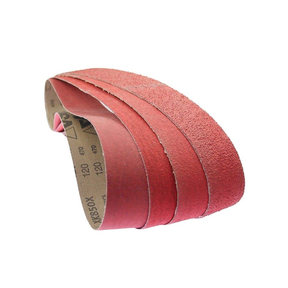 4-Pack Ceramic Sanding Belts for Metal Grinding - 915x50mm Super Abrasive Belts for Hard Metals - Ideal for Metalworking, Woodworking & DIY Projects