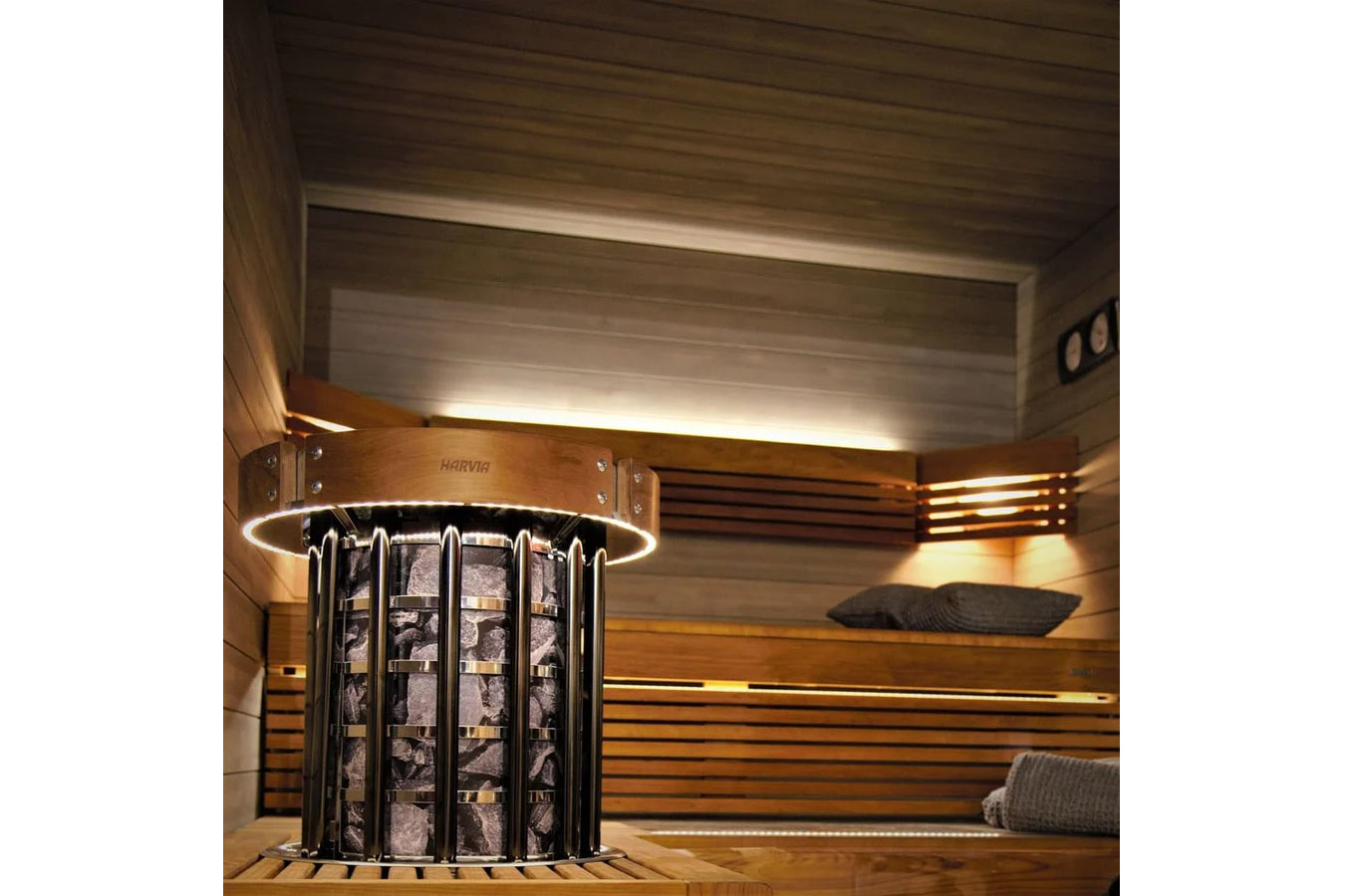 Harvia Cilindro Illuminated Safety Railing for Saunas - 7kW & 9kW Models - Durable & Stylish Sauna Accessory for Home & Commercial Use