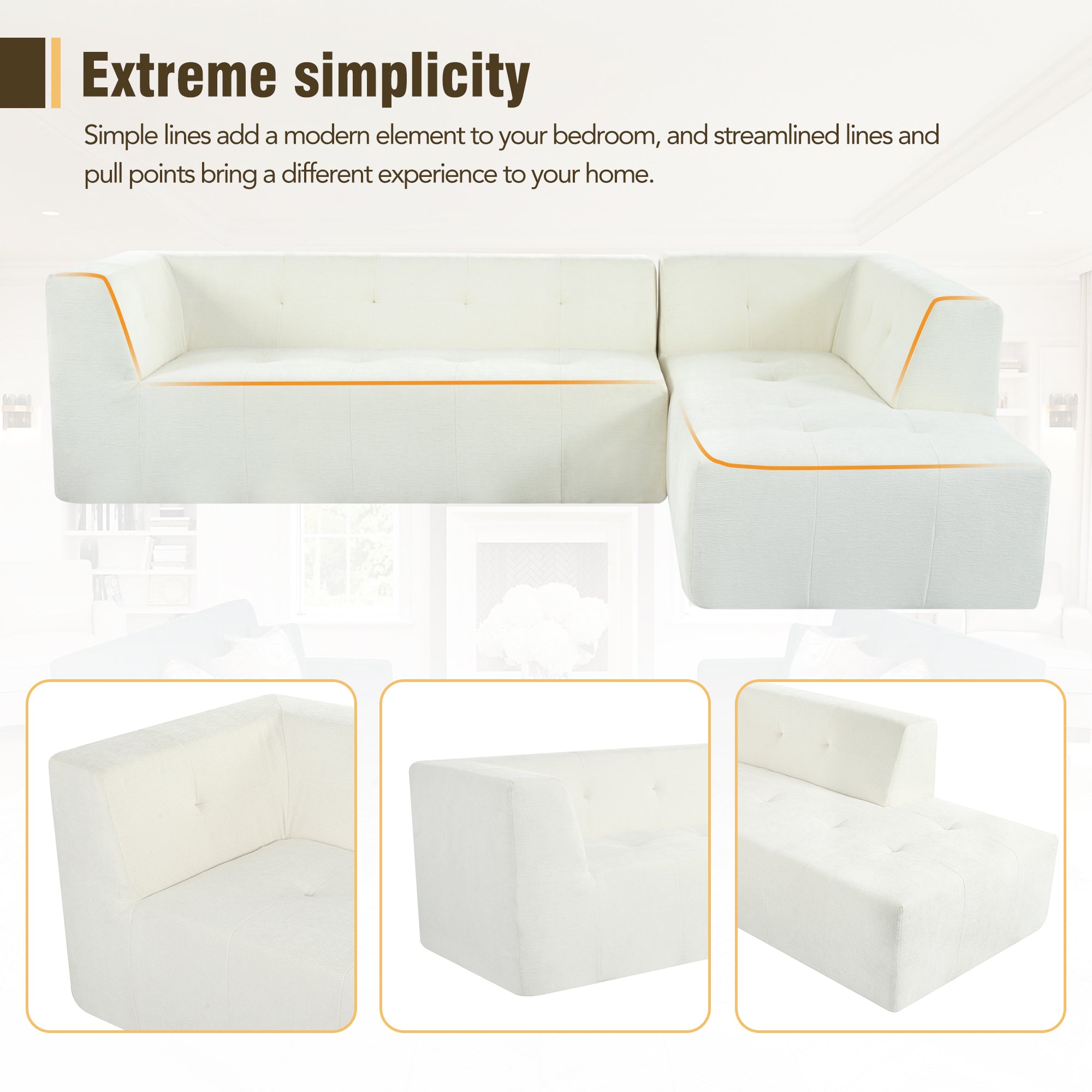 Modular Sectional Sofa Set 112.2