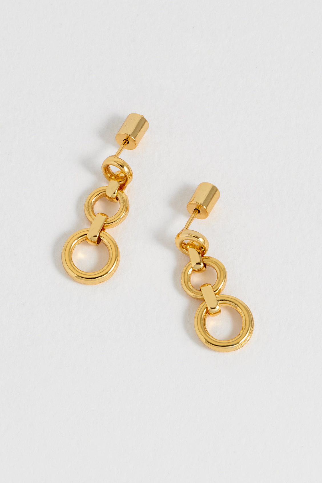 Elegant Graduated Round Link Drop Earrings for Women - Perfect for Weddings, Parties & Everyday Wear