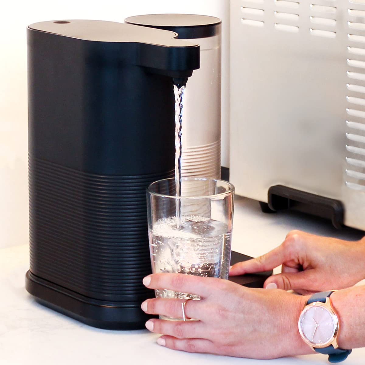 Aquasana Countertop Water Filter System - Removes 97% Chlorine & Impurities from Tap Water | Compact Kitchen Water Filtration & Dispenser | Perfect for Home, Office & RV Use | Clean Drinking Water Solution