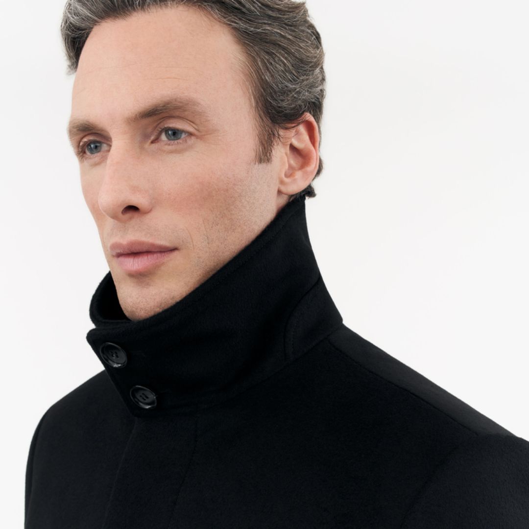 Aleric Black Coat for Men - Stylish Winter Jacket for Outdoor Activities & Casual Wear | Waterproof & Windproof