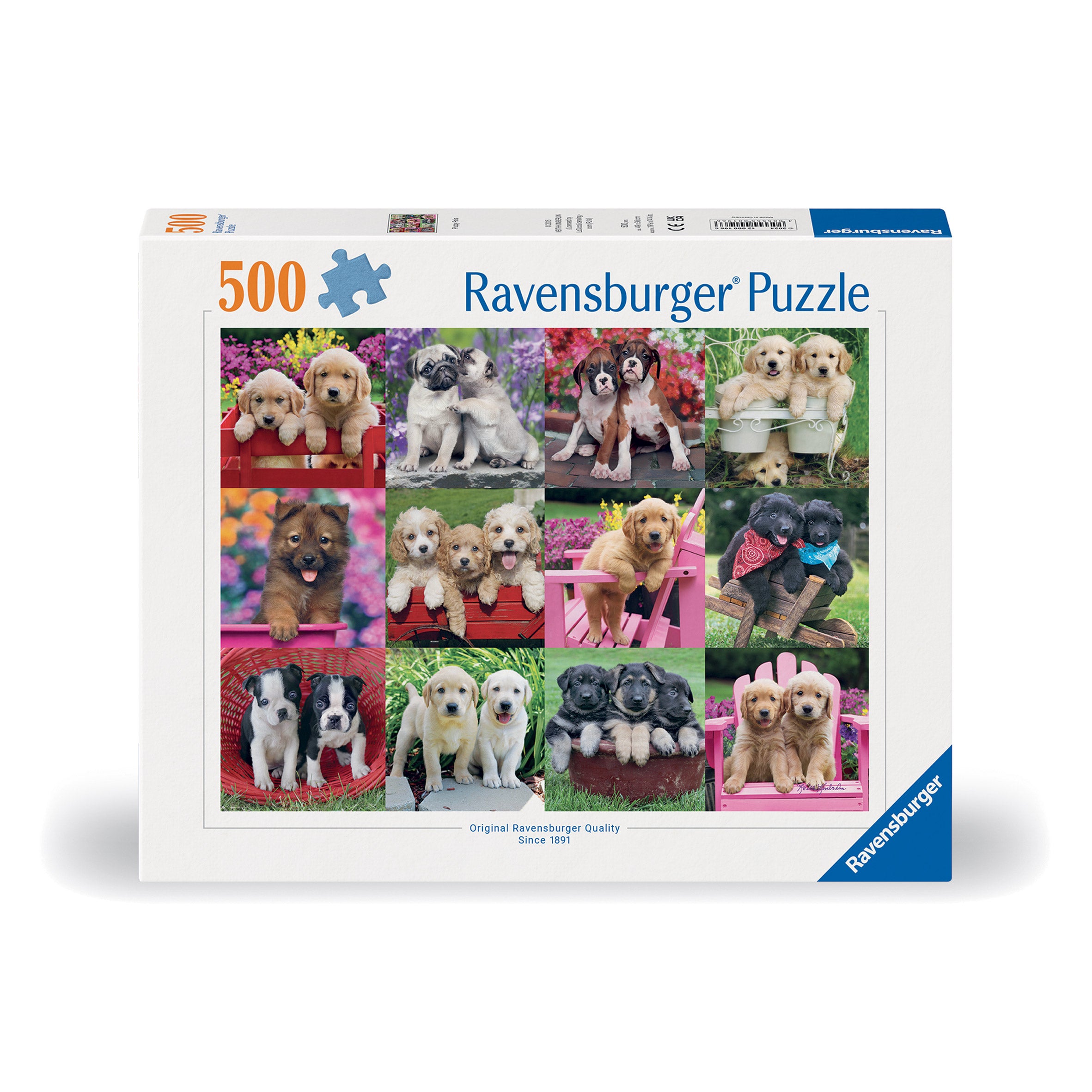 500-Piece Adult Puzzle - Puppy Pals Jigsaw Puzzle for Relaxation & Stress Relief, Perfect for Family Game Night & Home Decor