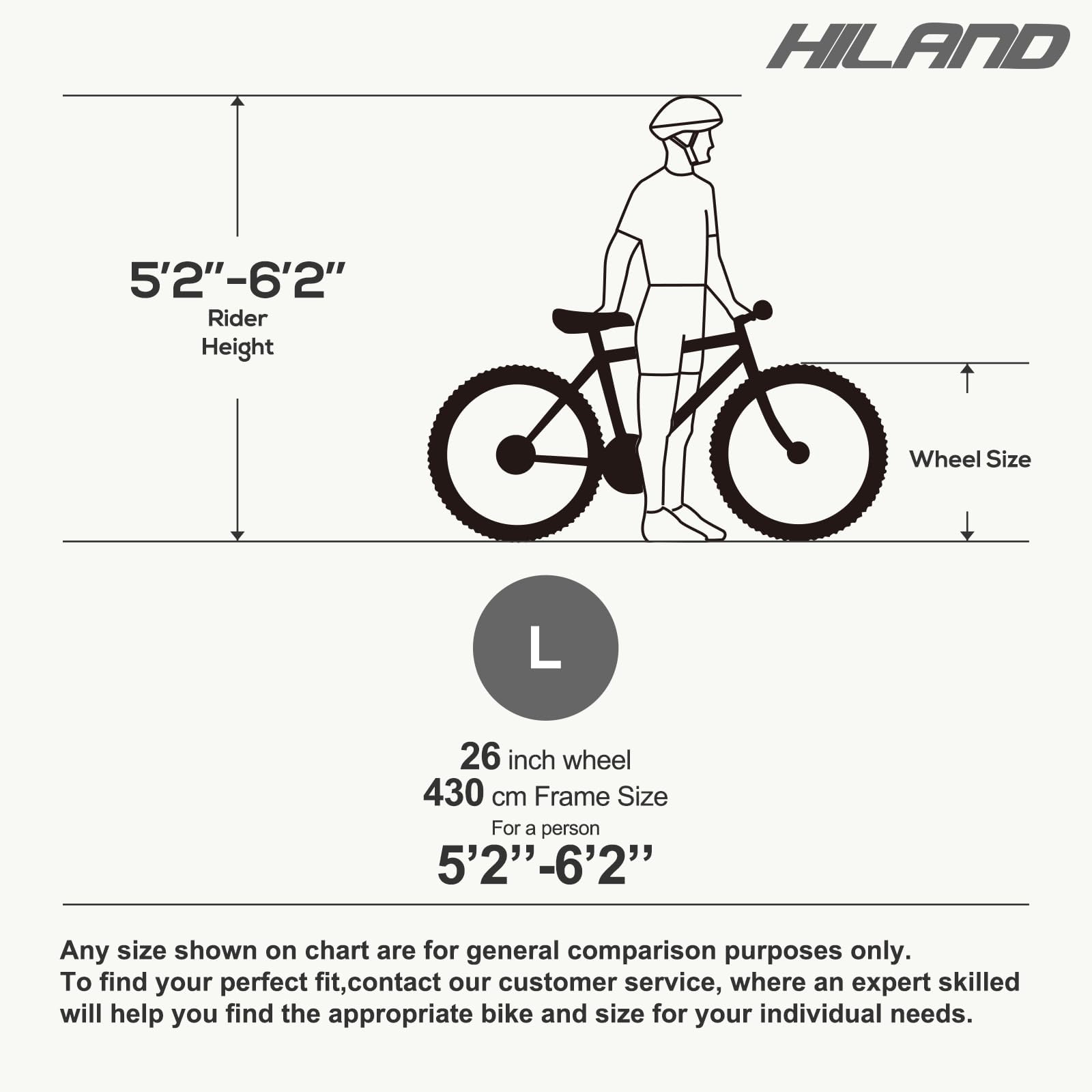 HH HILAND 26 Inch Mountain Bike for Men & Women - 21 Speed Gears, Aluminum Frame with Front Suspension, 3/6 Spoke Wheels - Perfect for Trail Riding, Commuting & Outdoor Adventures